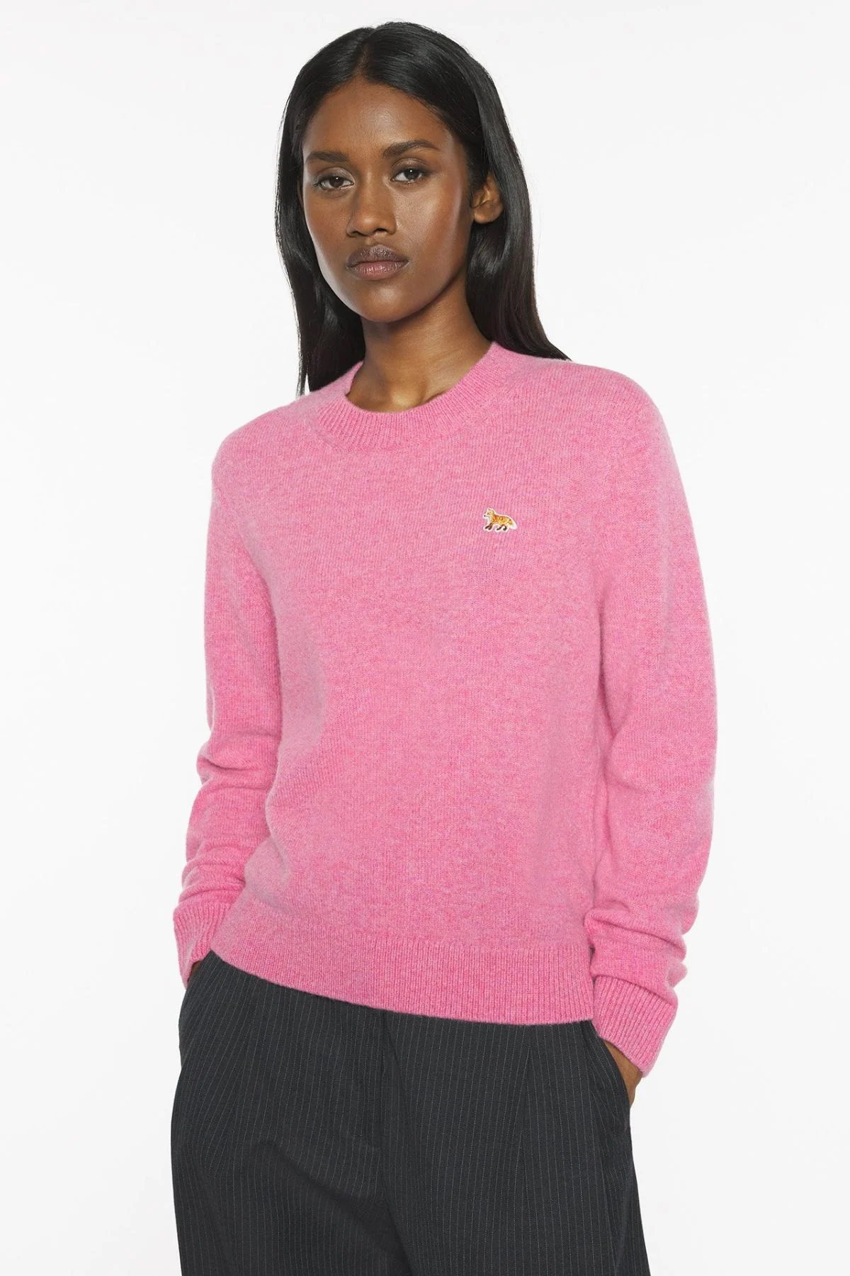 Maison Kitsuné Baby Fox Regular Jumper - Pale Rose - Image 5