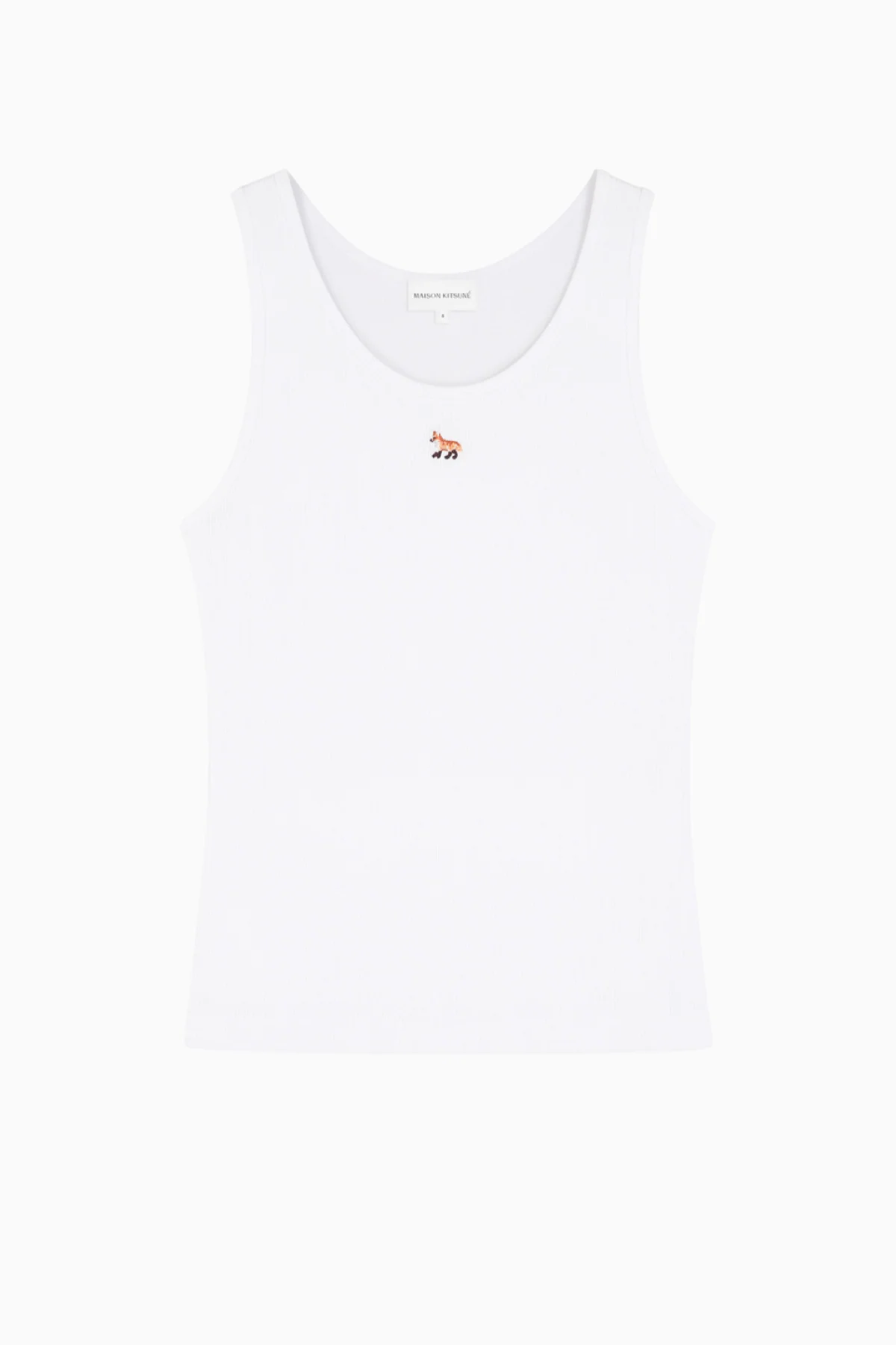 Maison Kitsuné Baby Fox Ribbed Tank - White