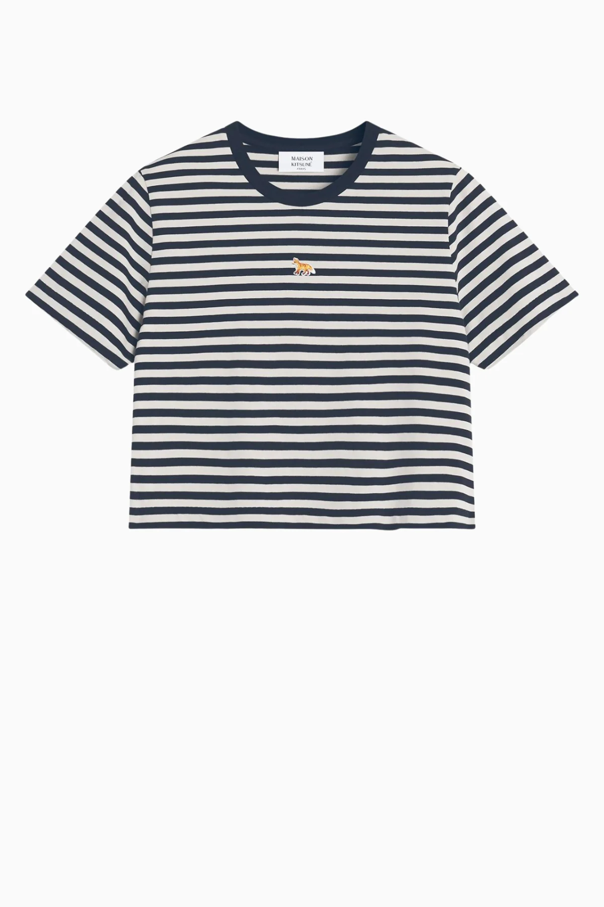 Maison Kitsuné Baby Fox Striped Tee - Dark Navy