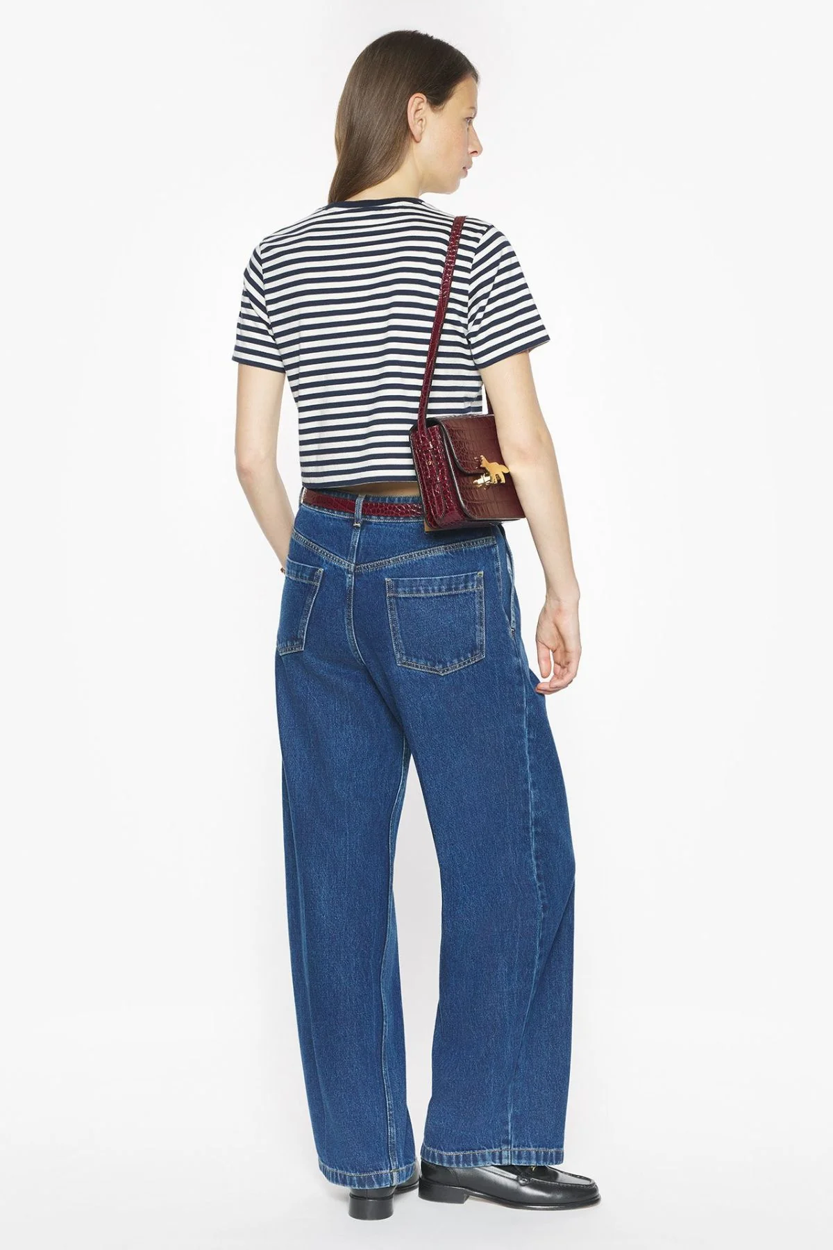 Maison Kitsuné Baby Fox Striped Tee - Dark Navy - Image 3