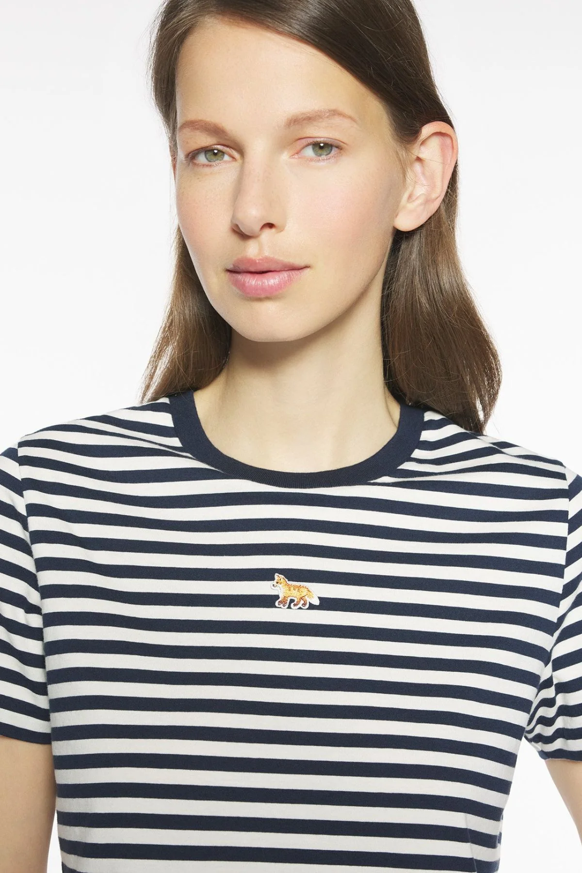 Maison Kitsuné Baby Fox Striped Tee - Dark Navy - Image 4