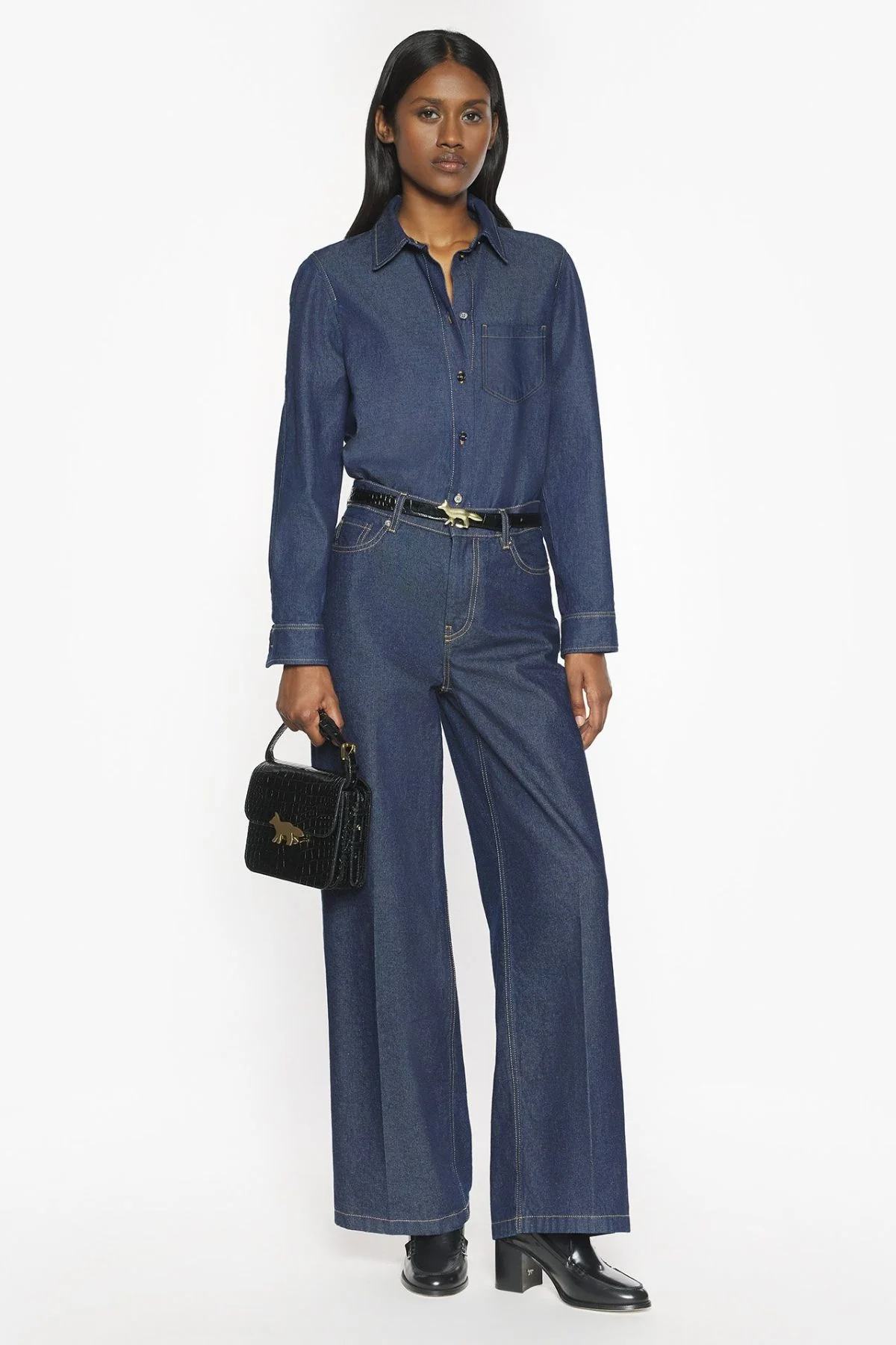 Maison Kitsuné Designed Back Shirt - Indigo - Image 2