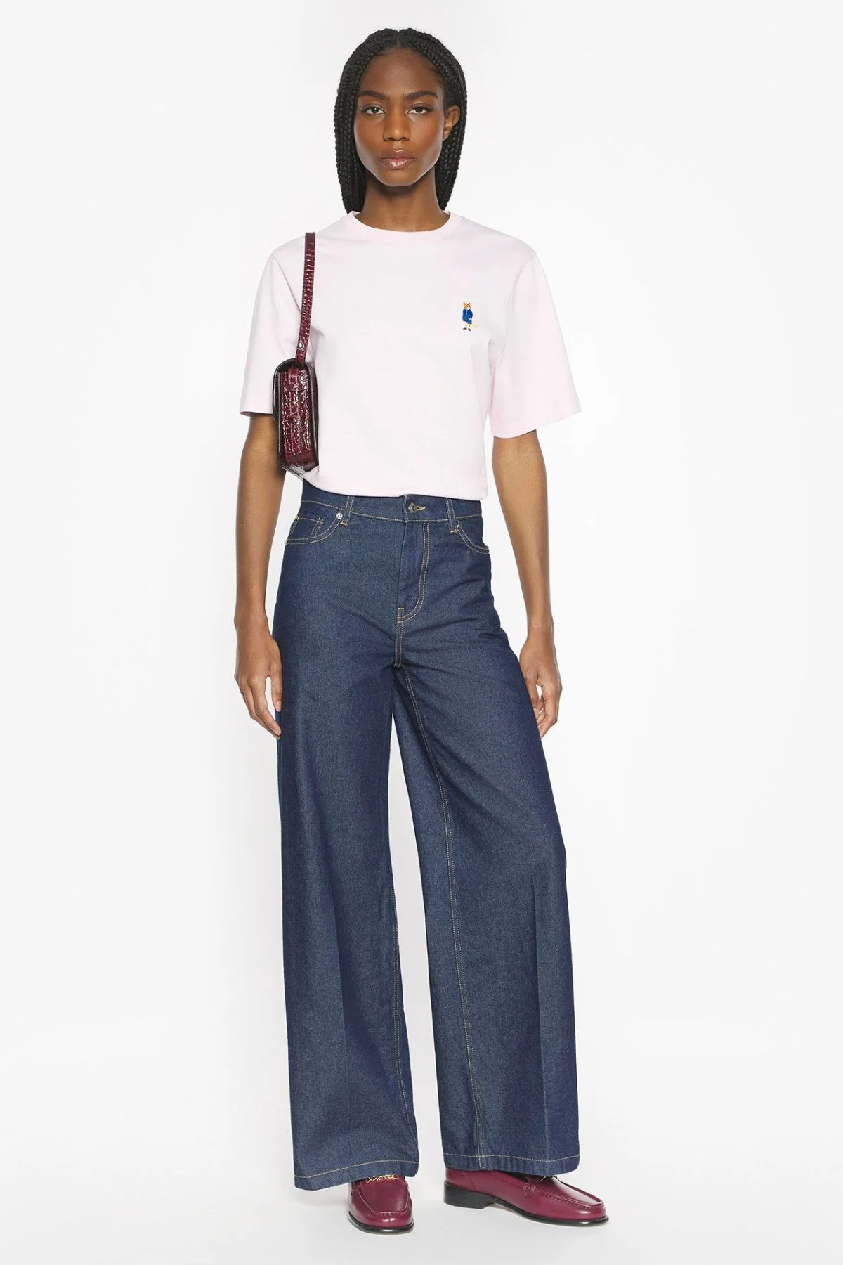 Maison Kitsuné Dressed Fox T-Shirt - Pale Rose - Image 2