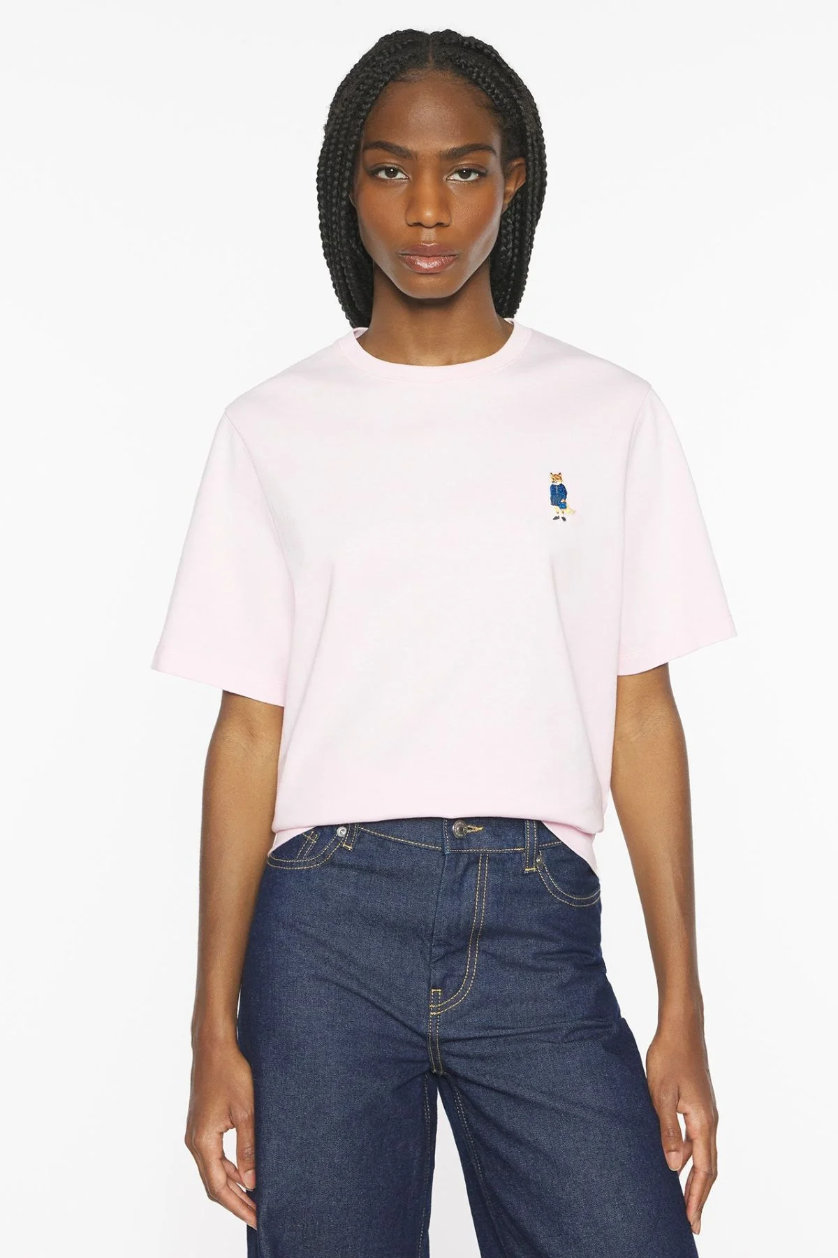 Maison Kitsuné Dressed Fox T-Shirt - Pale Rose - Image 4