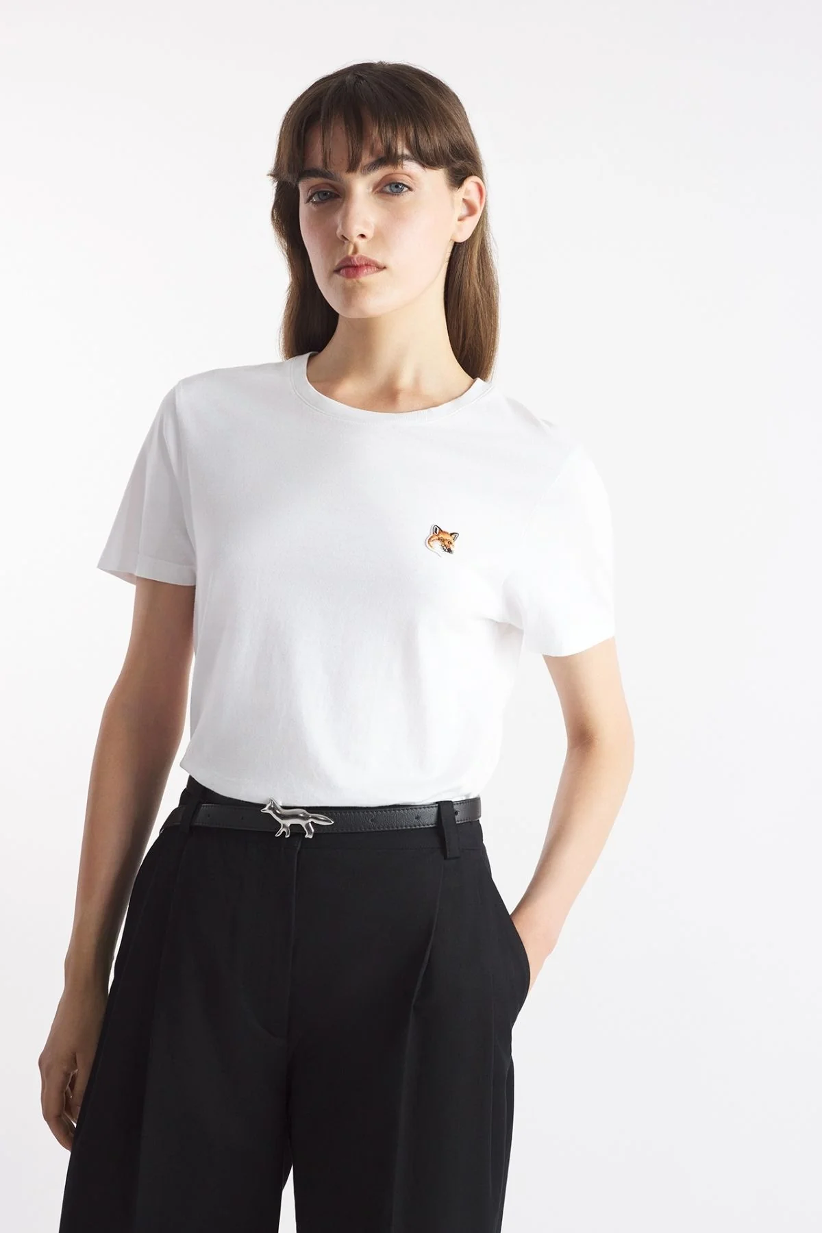Maison Kitsuné Fox Head Patch T-Shirt - White - Image 3