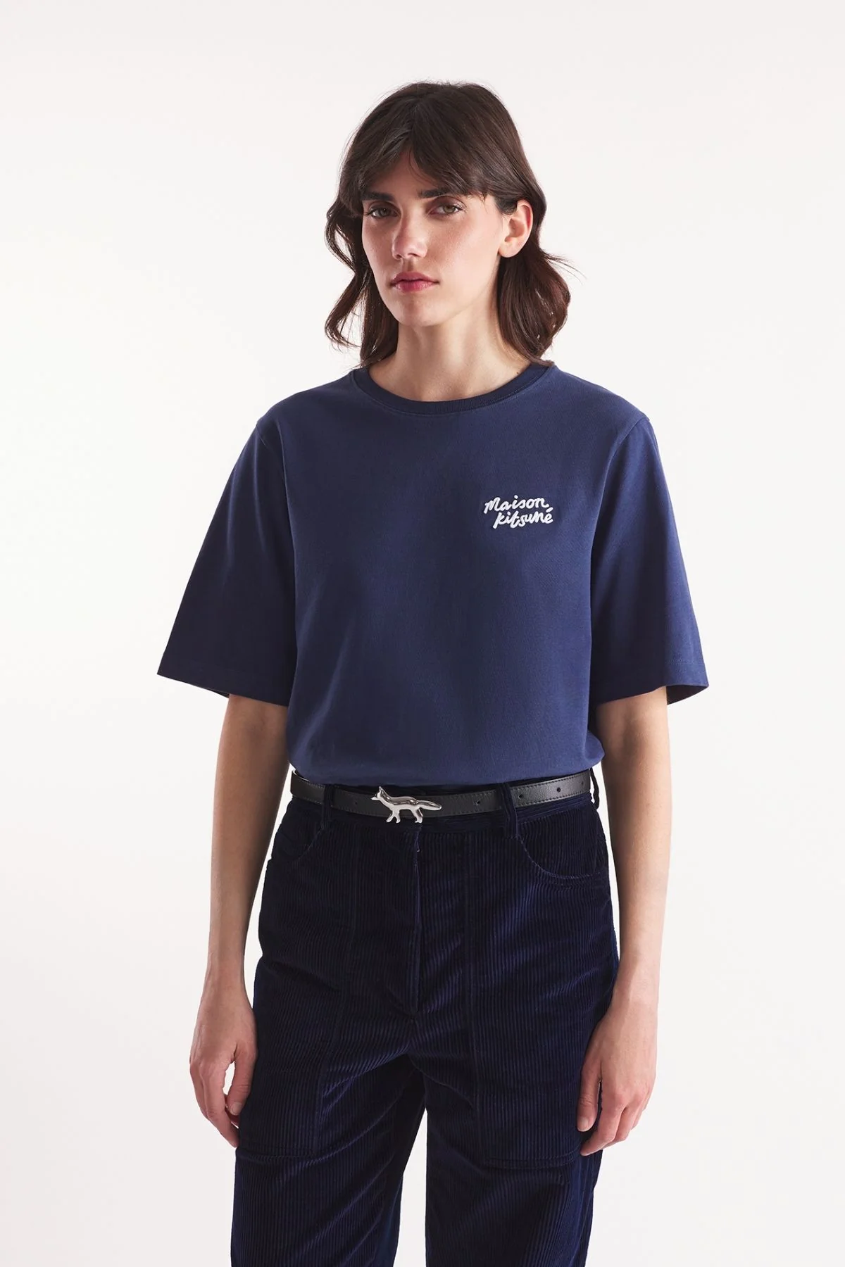 Maison Kitsuné Handwriting T-Shirt - Ink Blue - Image 3