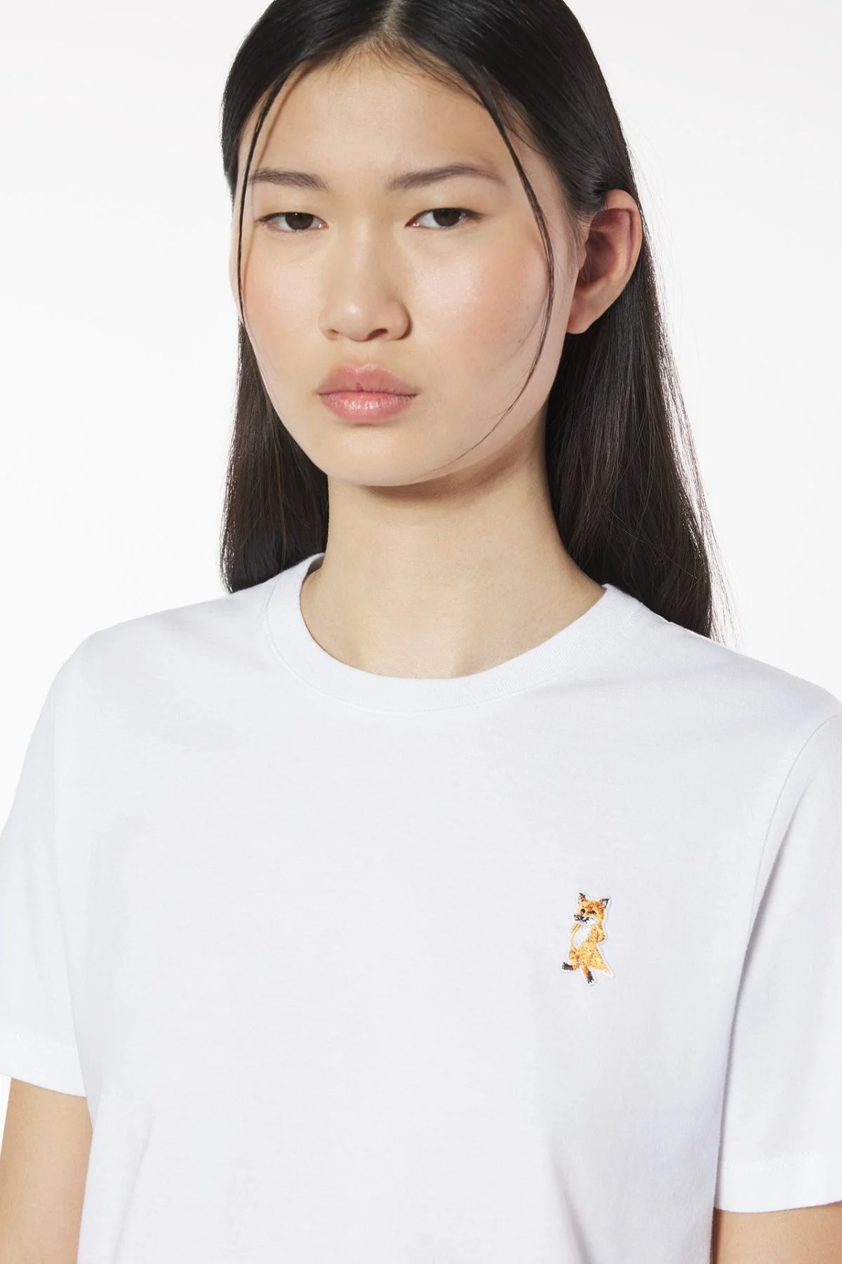 Maison Kitsuné Lady Fox Regular T-Shirt - White - Image 3