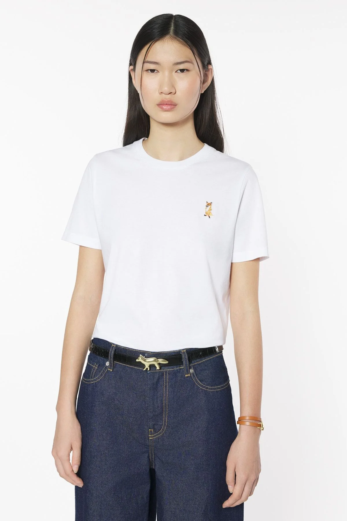 Maison Kitsuné Lady Fox Regular T-Shirt - White - Image 4