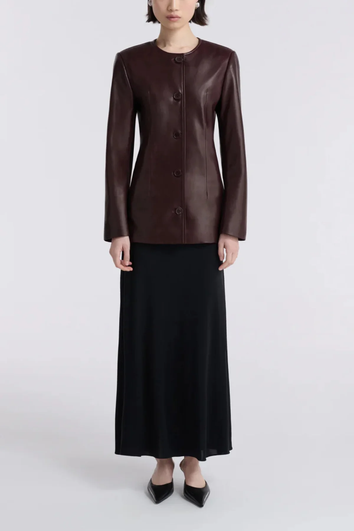 Nour Hammour Maud Blazer - Merlot - Image 3