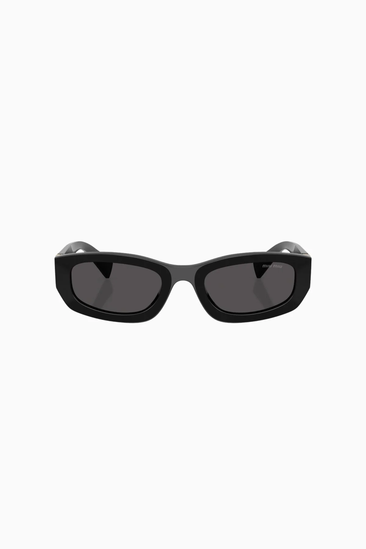 Miu Miu Irregular Sunglasses - Black/ Dark Grey