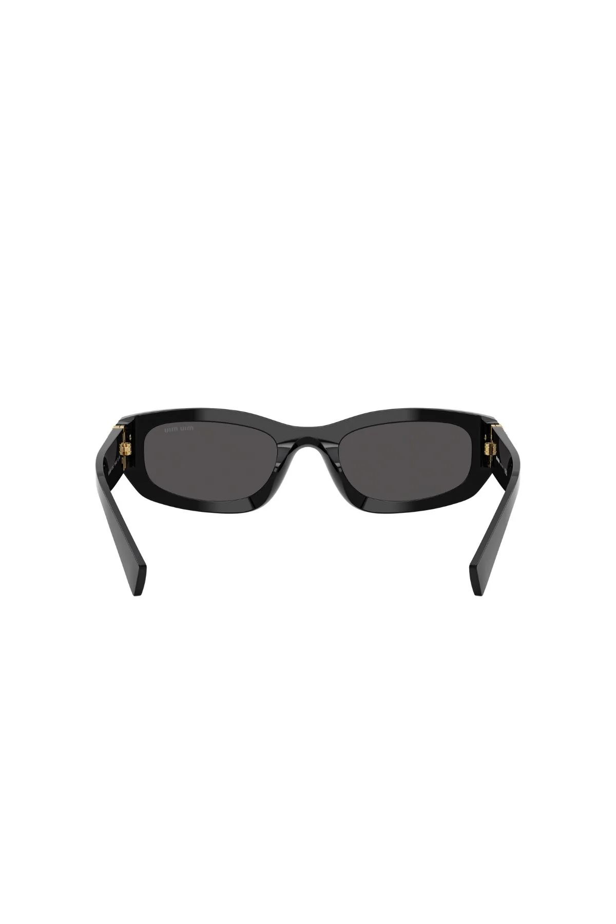 Miu Miu Irregular Sunglasses - Black/ Dark Grey - Image 4