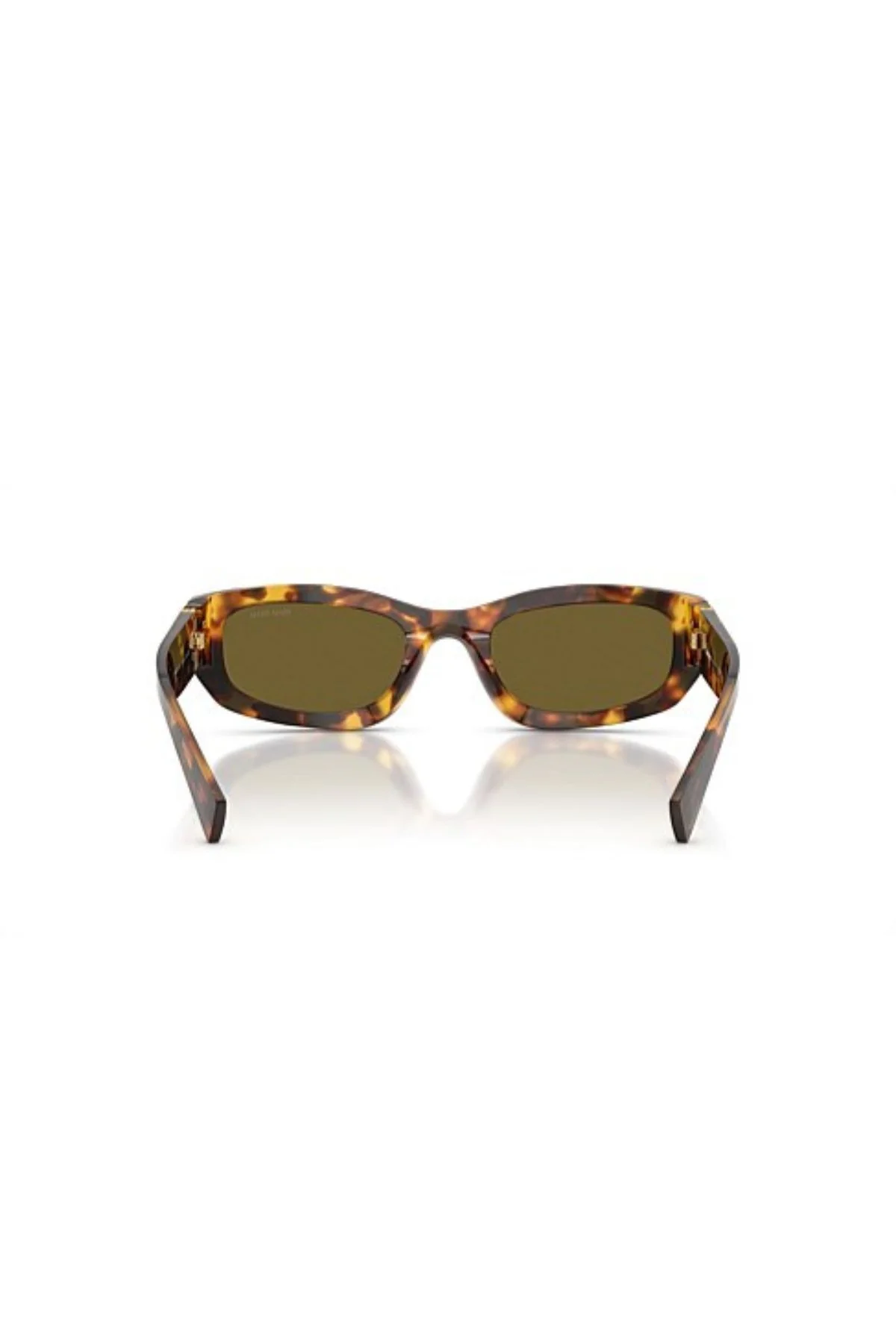 Miu Miu Irregular Sunglasses - Havana Honey/ Dark Brown - Image 3