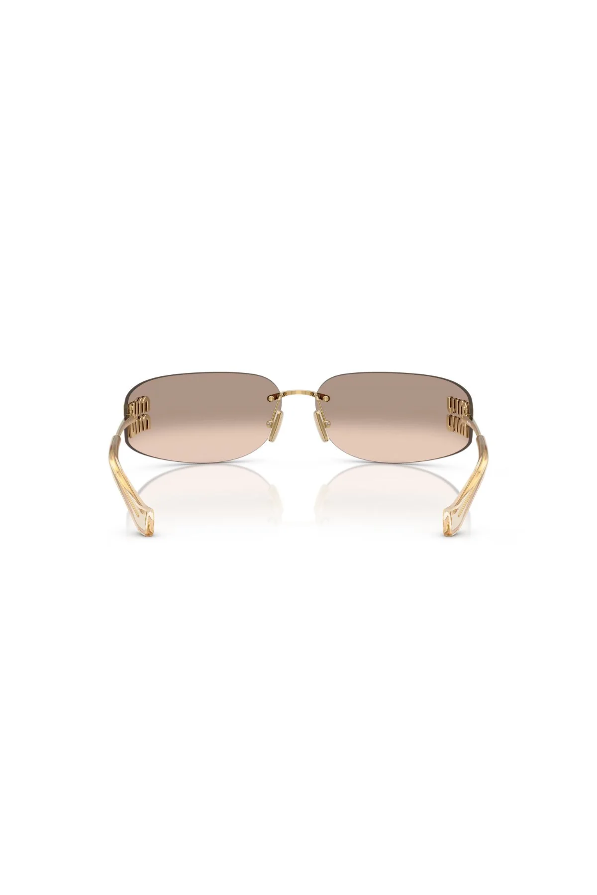 Miu Miu Sunglasses - Gold/ Light Brown - Image 4