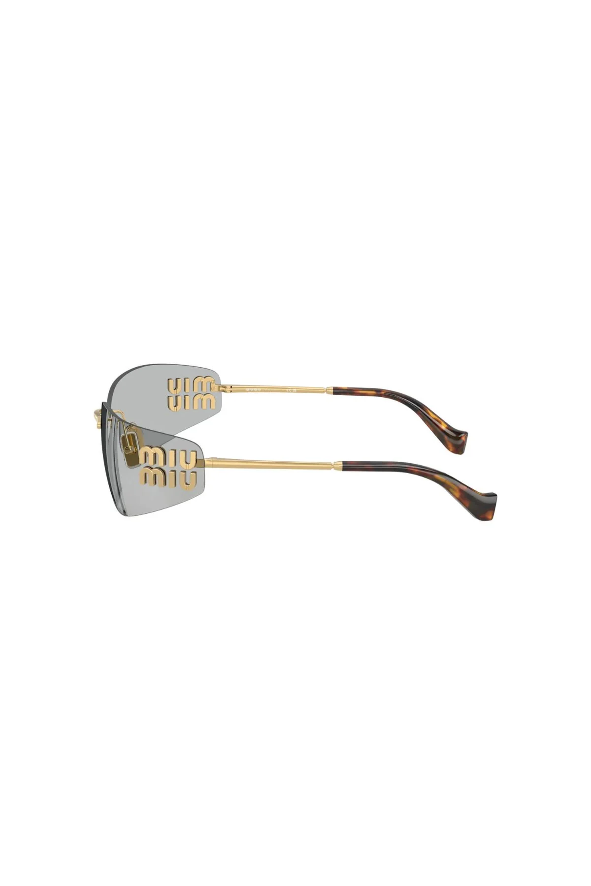 Miu Miu Sunglasses - Gold/ Light Grey - Image 4