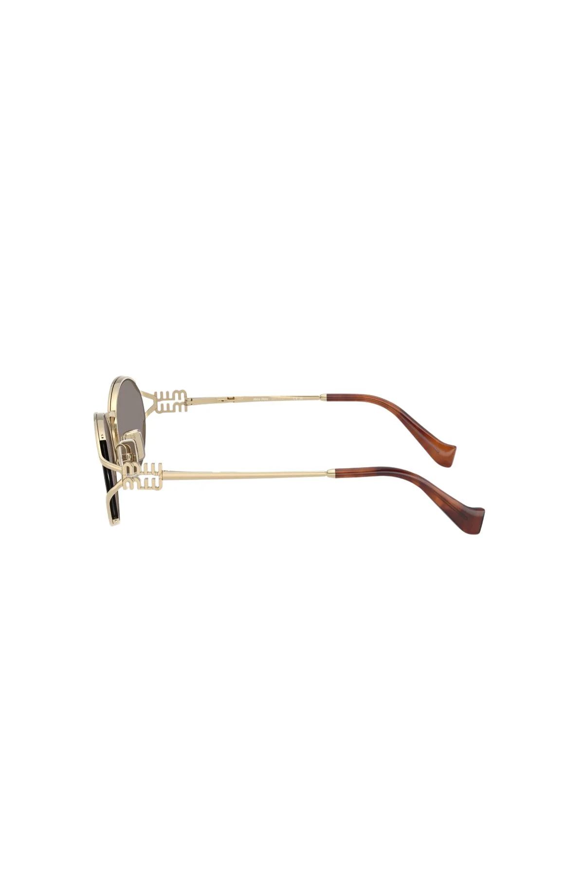 Miu Miu Sunglasses - Pale Gold/ Dark Grey - Image 3