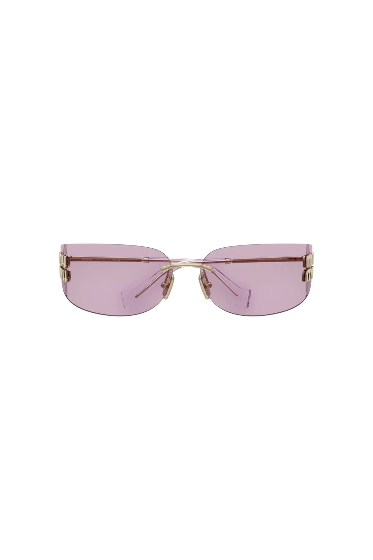 Miu Miu Sunglasses - Pale Gold/ Lilac - Image 5