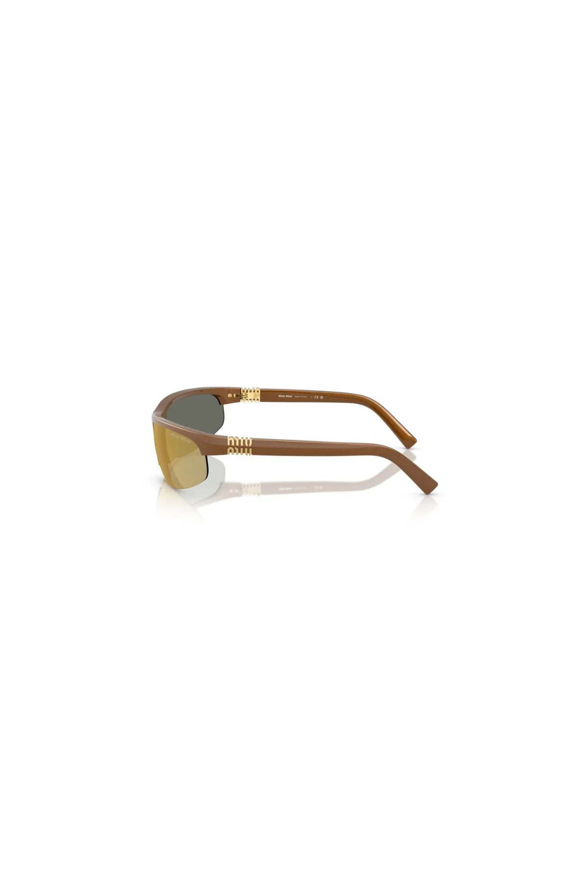 Miu Miu Sunglasses - Rust Metal/ Brown Mirror Gold - Image 4