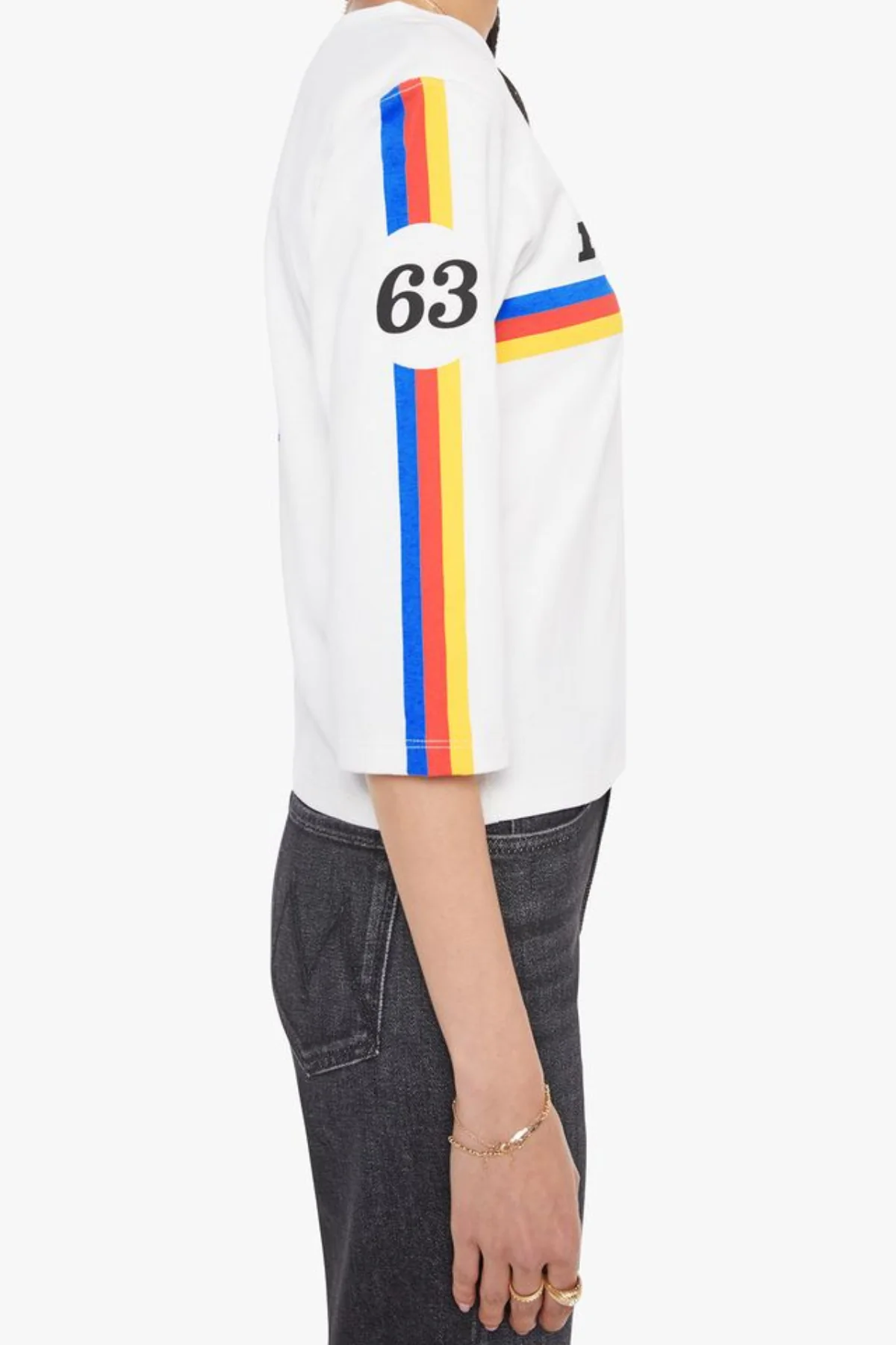Mother The Better Half Tee - Mother 63 Winter White - Image 3