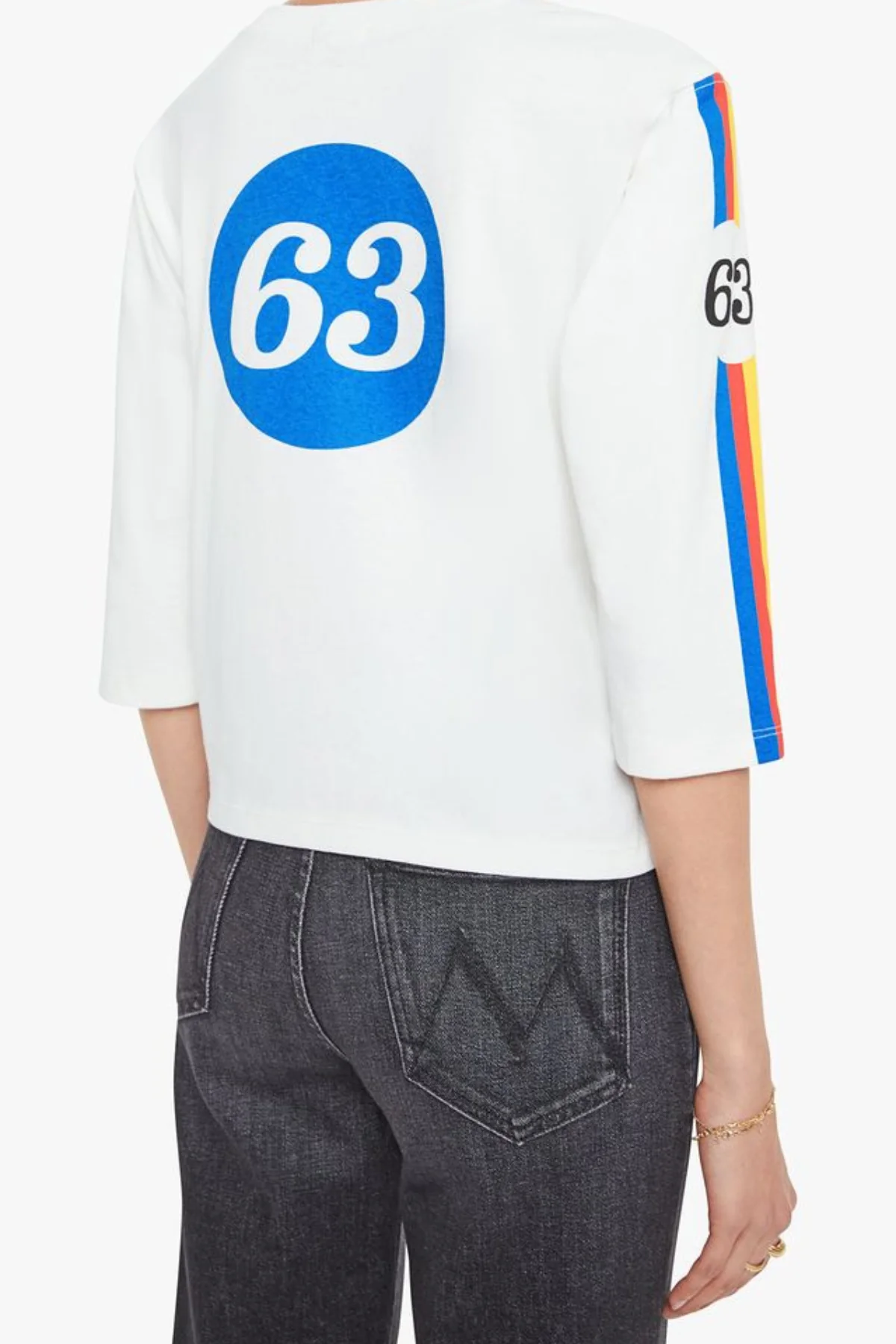 Mother The Better Half Tee - Mother 63 Winter White - Image 4