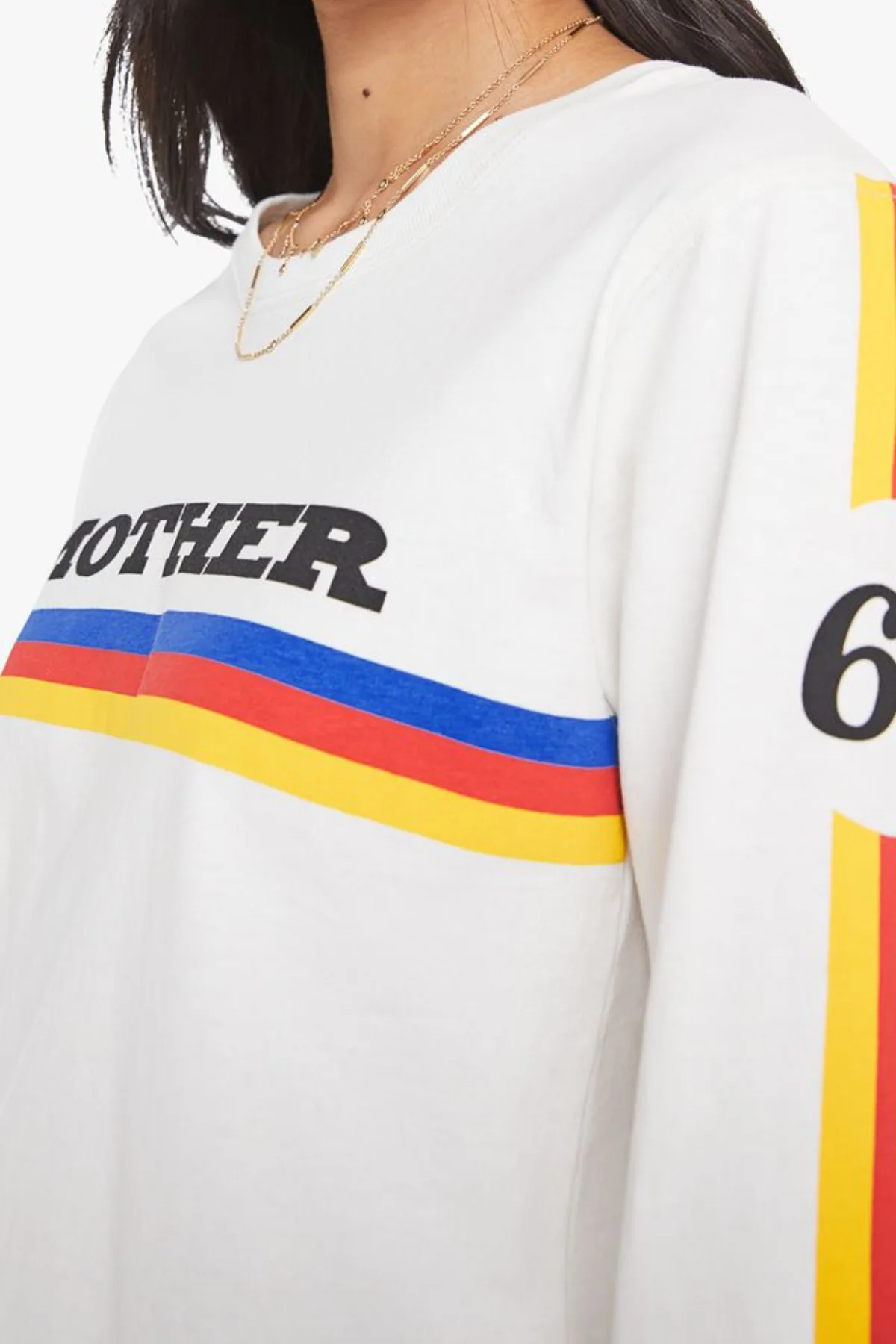 Mother The Better Half Tee - Mother 63 Winter White - Image 5