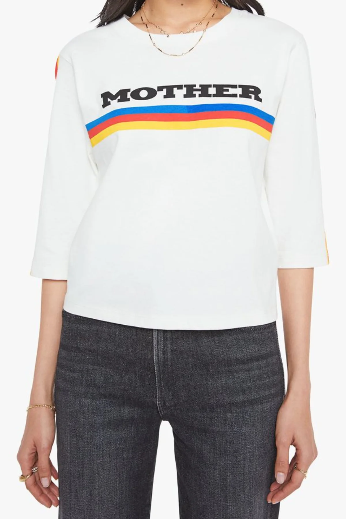 Mother The Better Half Tee - Mother 63 Winter White - Image 6