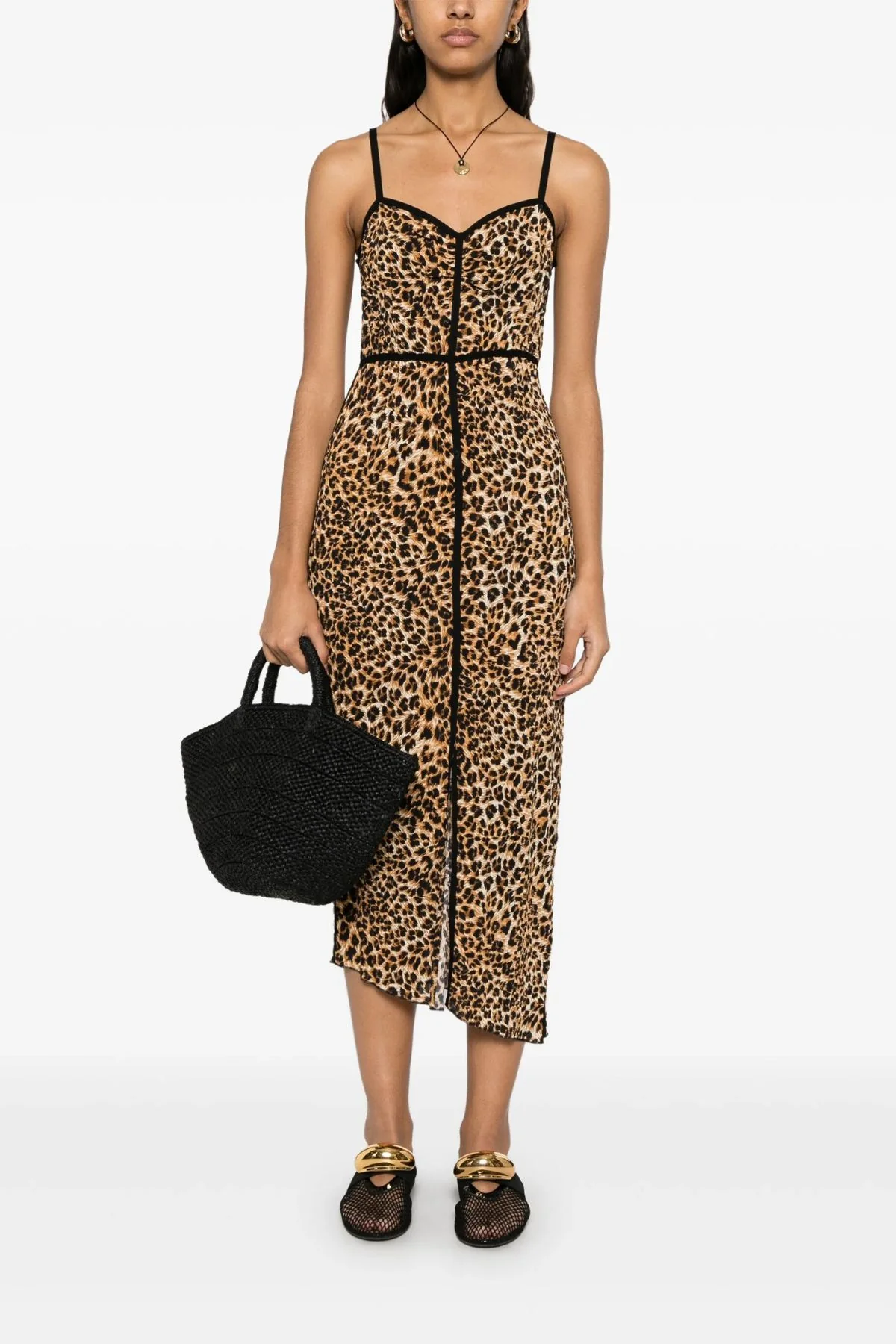 Nanushka Abir Leopard Print Dress - Ocelot - Image 2