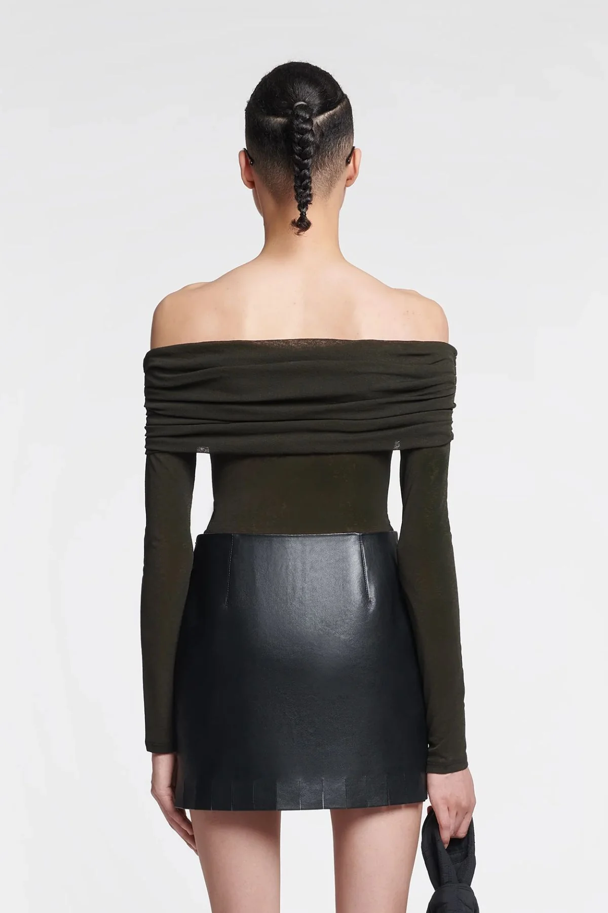 Nanushka Amily Off the Shoulder Top - Anthracite - Image 3