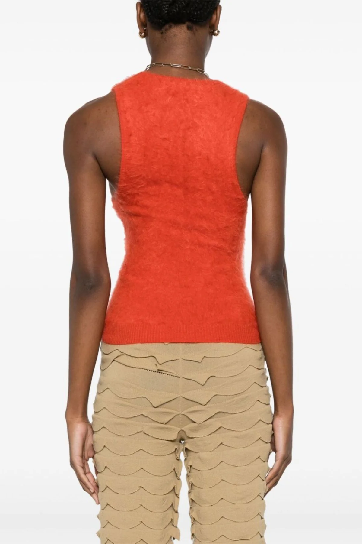 Nanushka Bianka Brushed Cashmere Tank - Red - Image 3