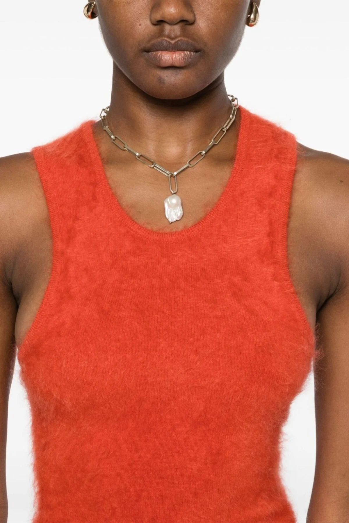 Nanushka Bianka Brushed Cashmere Tank - Red - Image 4