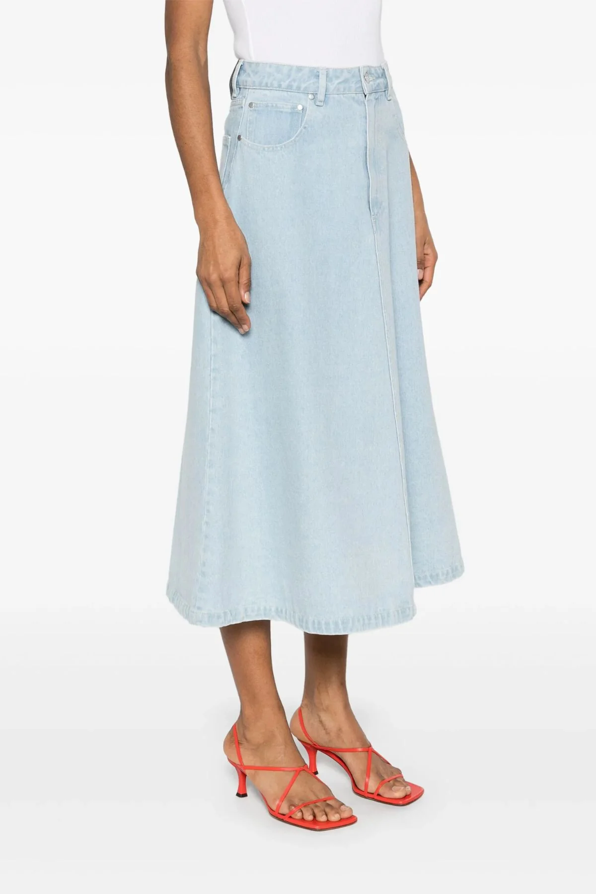 Nanushka Cintia Denim Skirt - Eco Bleach - Image 3
