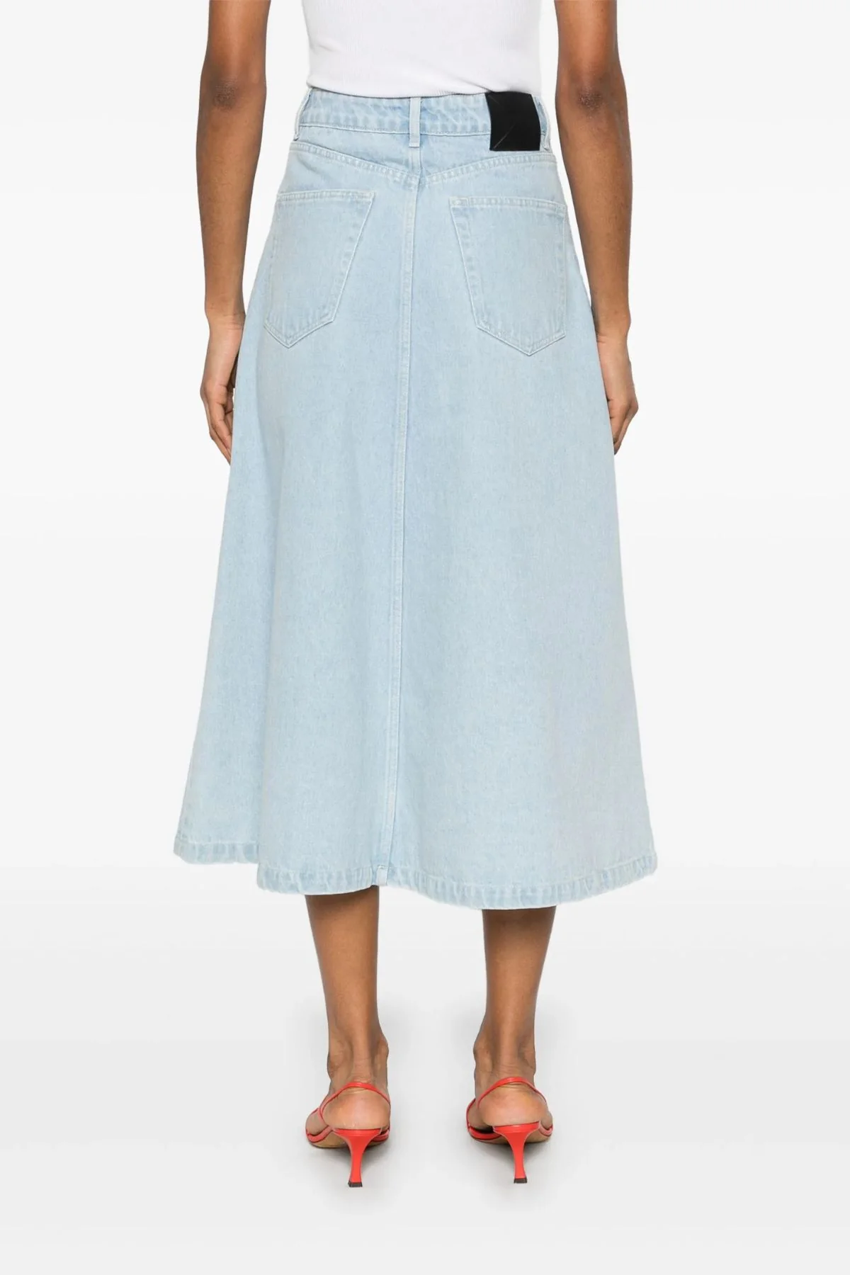 Nanushka Cintia Denim Skirt - Eco Bleach - Image 4