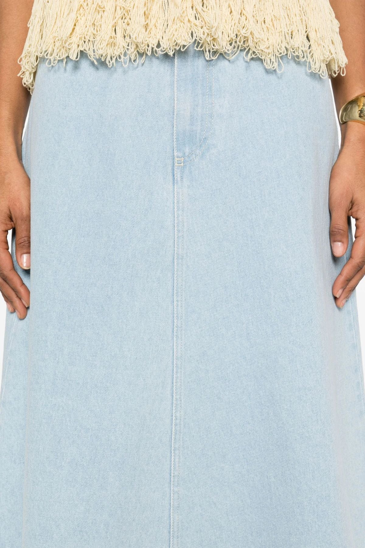 Nanushka Cintia Denim Skirt - Eco Bleach - Image 5