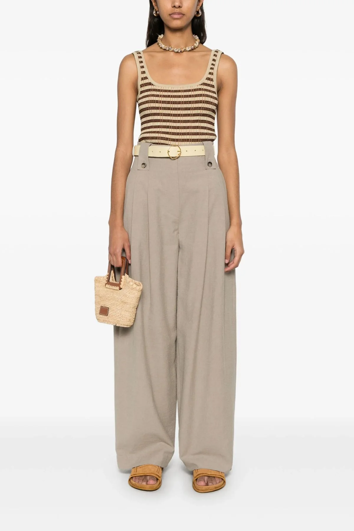 Nanushka Delfine Tank Top - Multicolour Stripe - Image 2