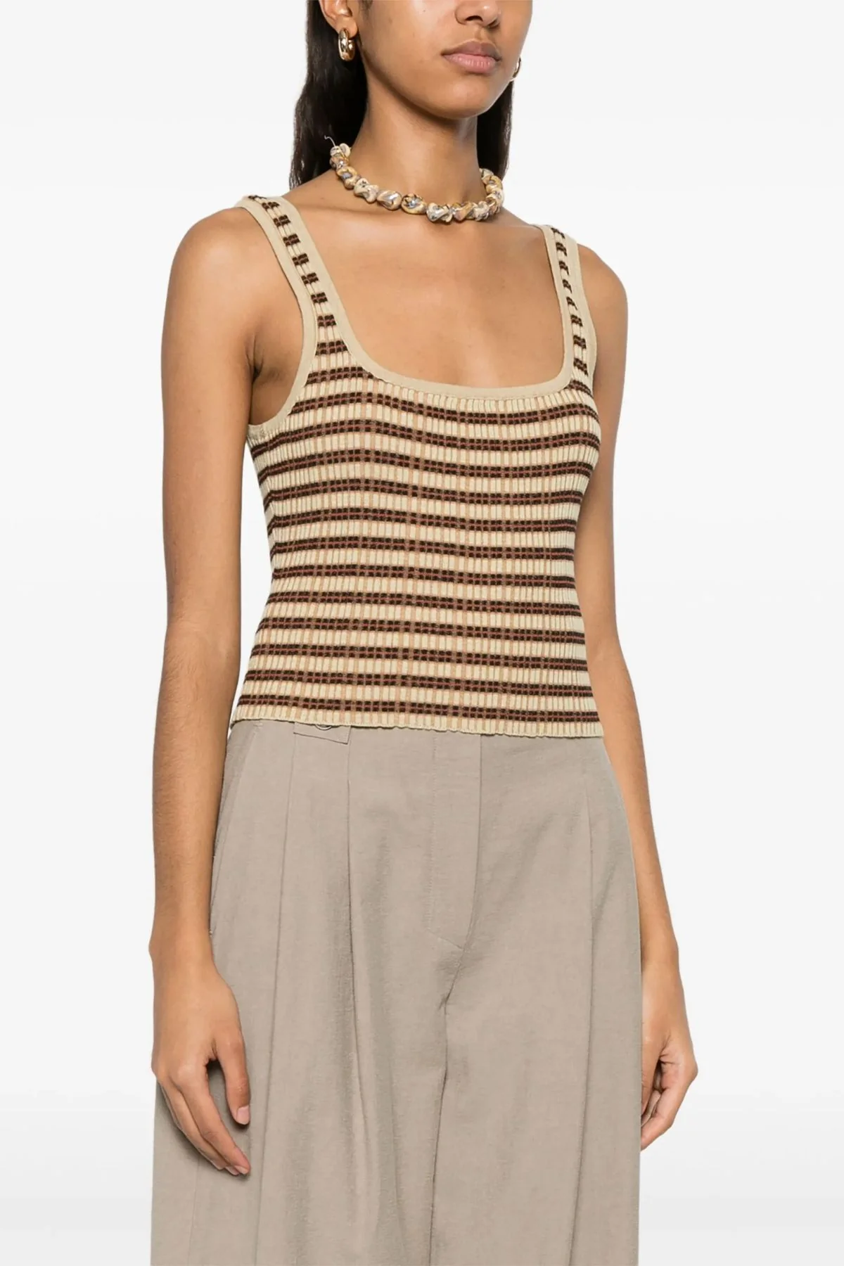 Nanushka Delfine Tank Top - Multicolour Stripe - Image 3