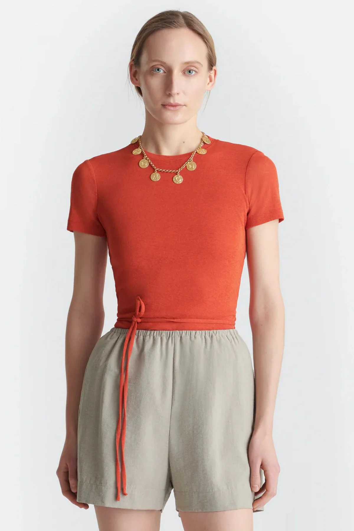 Nanushka Liema Top - Red Orange - Image 4