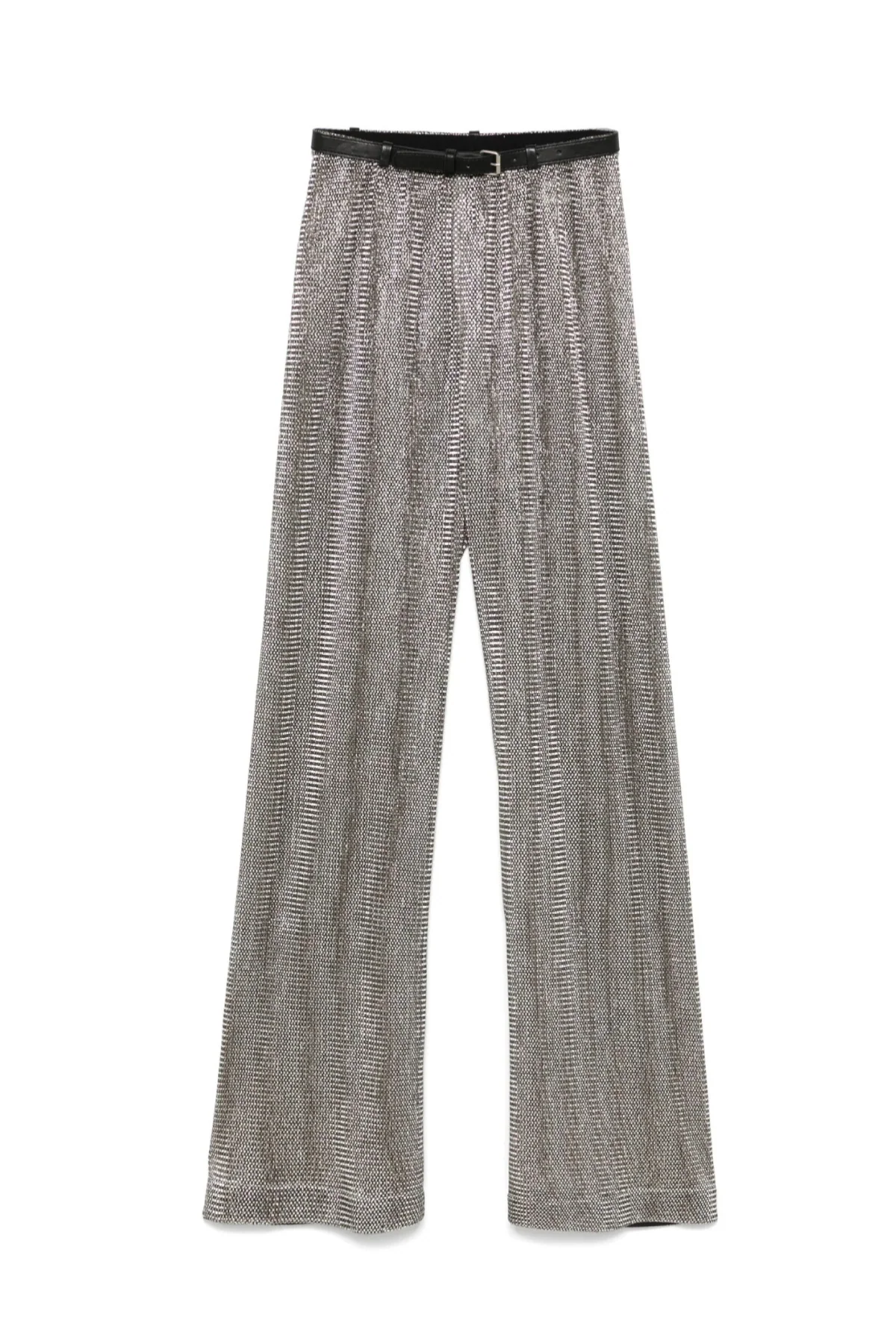 Nanushka Maglie Silver Pants - Silver/ Black
