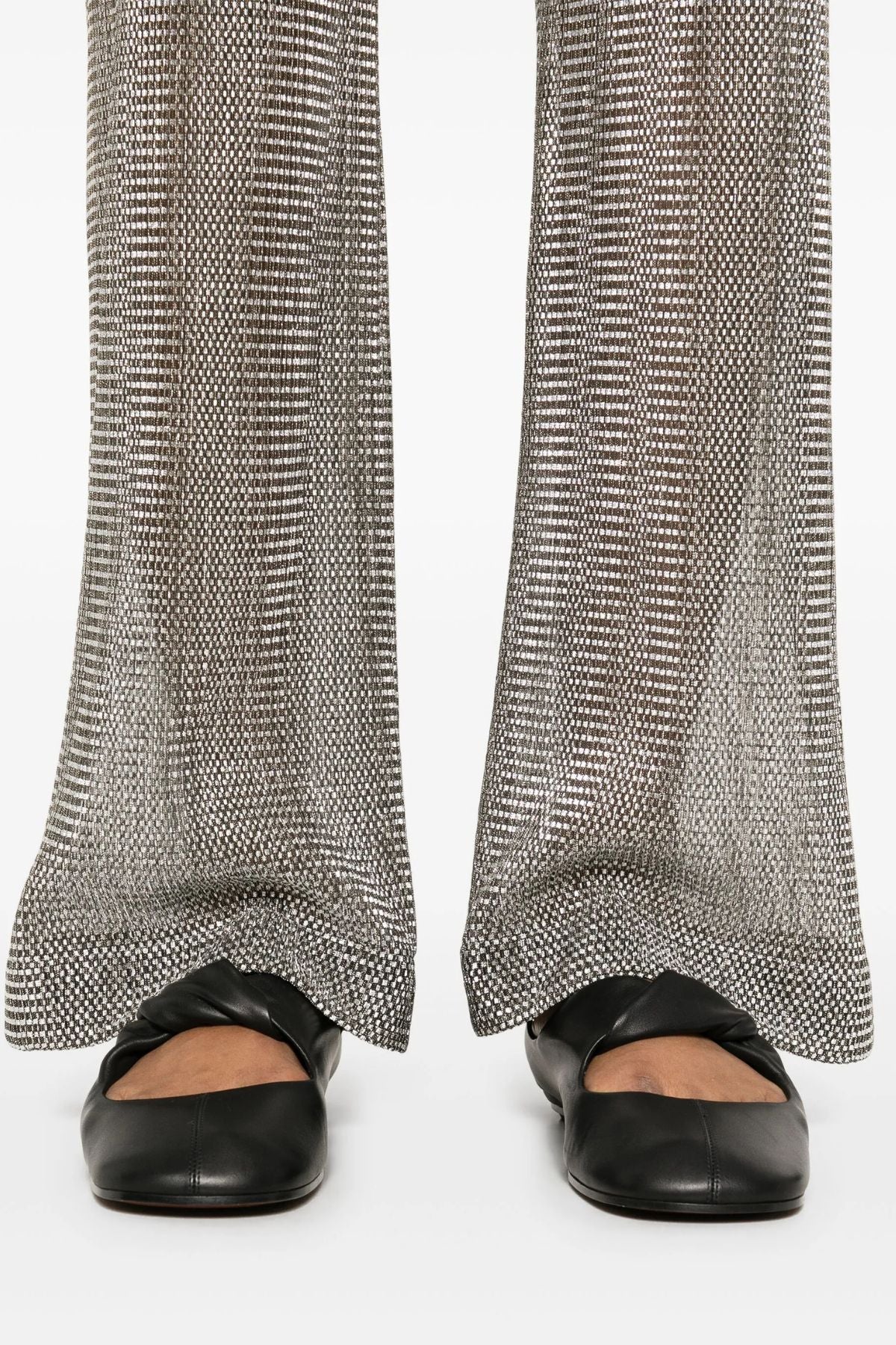 Nanushka Maglie Silver Pants - Silver/ Black - Image 5