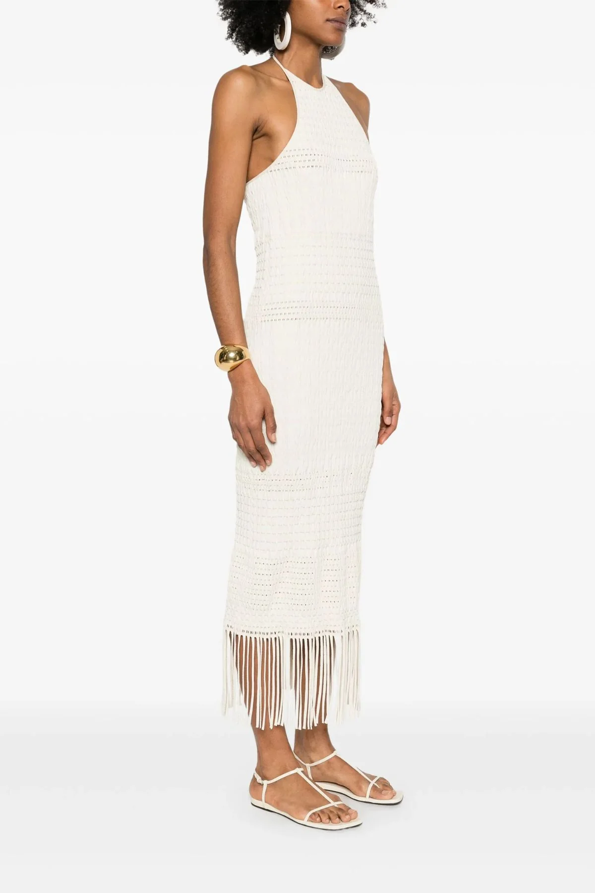 Nanushka Neiva Halter Dress - Creme - Image 4