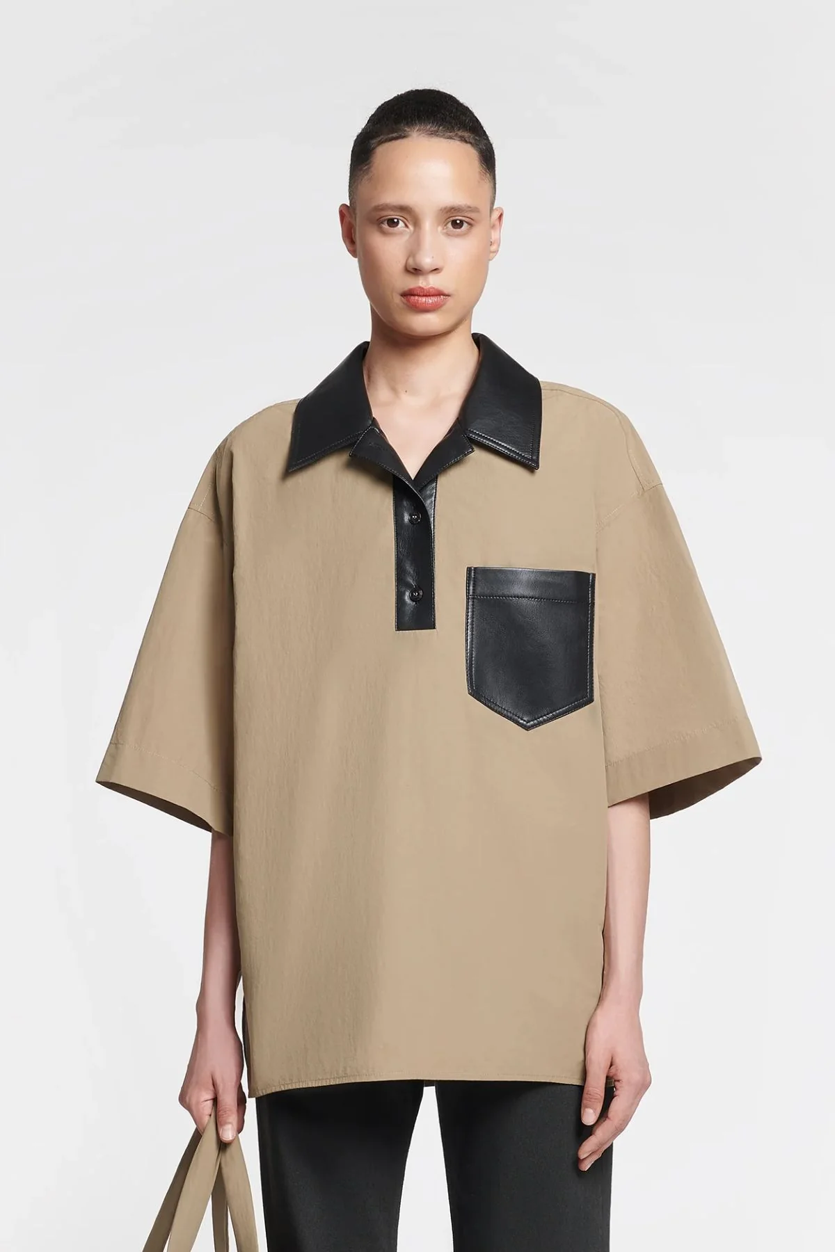 Nanushka Sanvy Top - Muted Khaki - Image 4