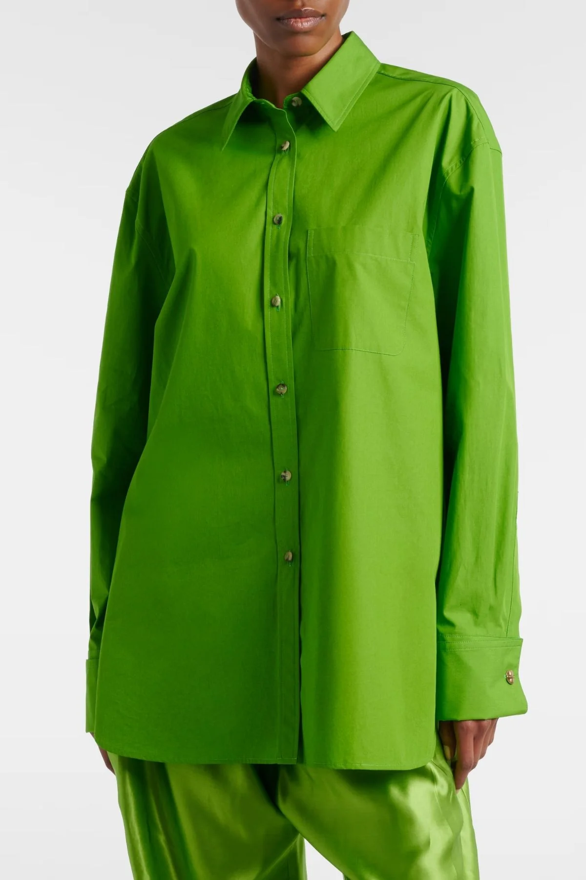 KHAITE Newton Shirt - Absinthe - Image 2