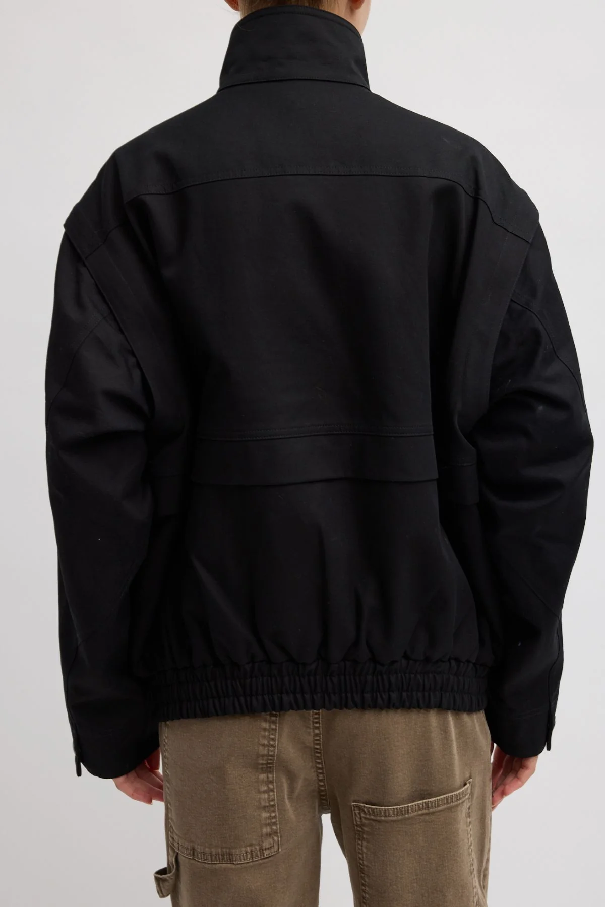Tibi Patchwork Twill Convertible Jacket - Black - Image 2