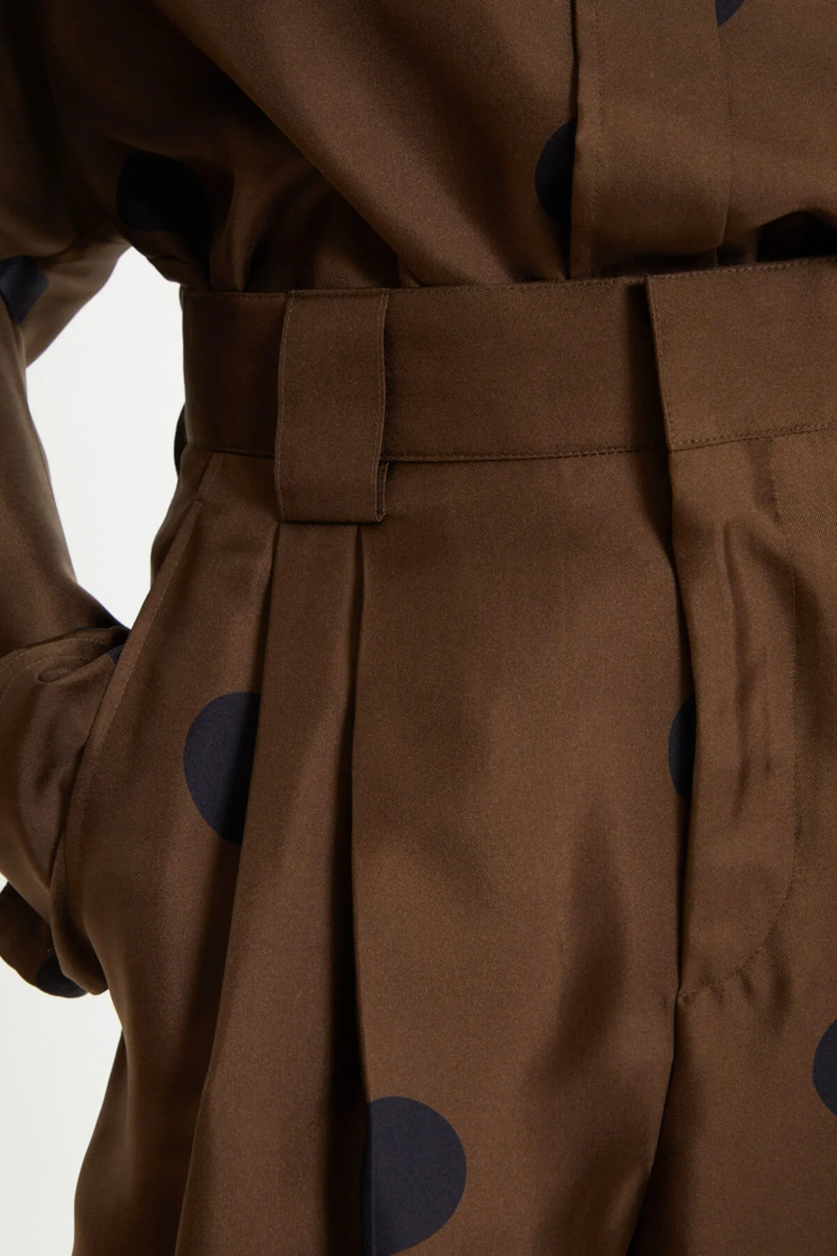 Petar Petrov Distraction Printed Silk Trousers - Umber/ Black - Image 4