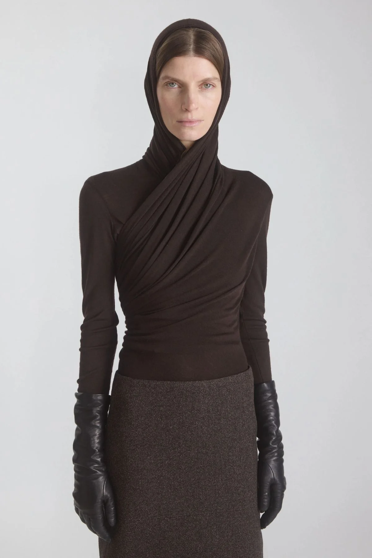 Petar Petrov Shadowline Hoodie Cardigan - Ebony Wood - Image 4