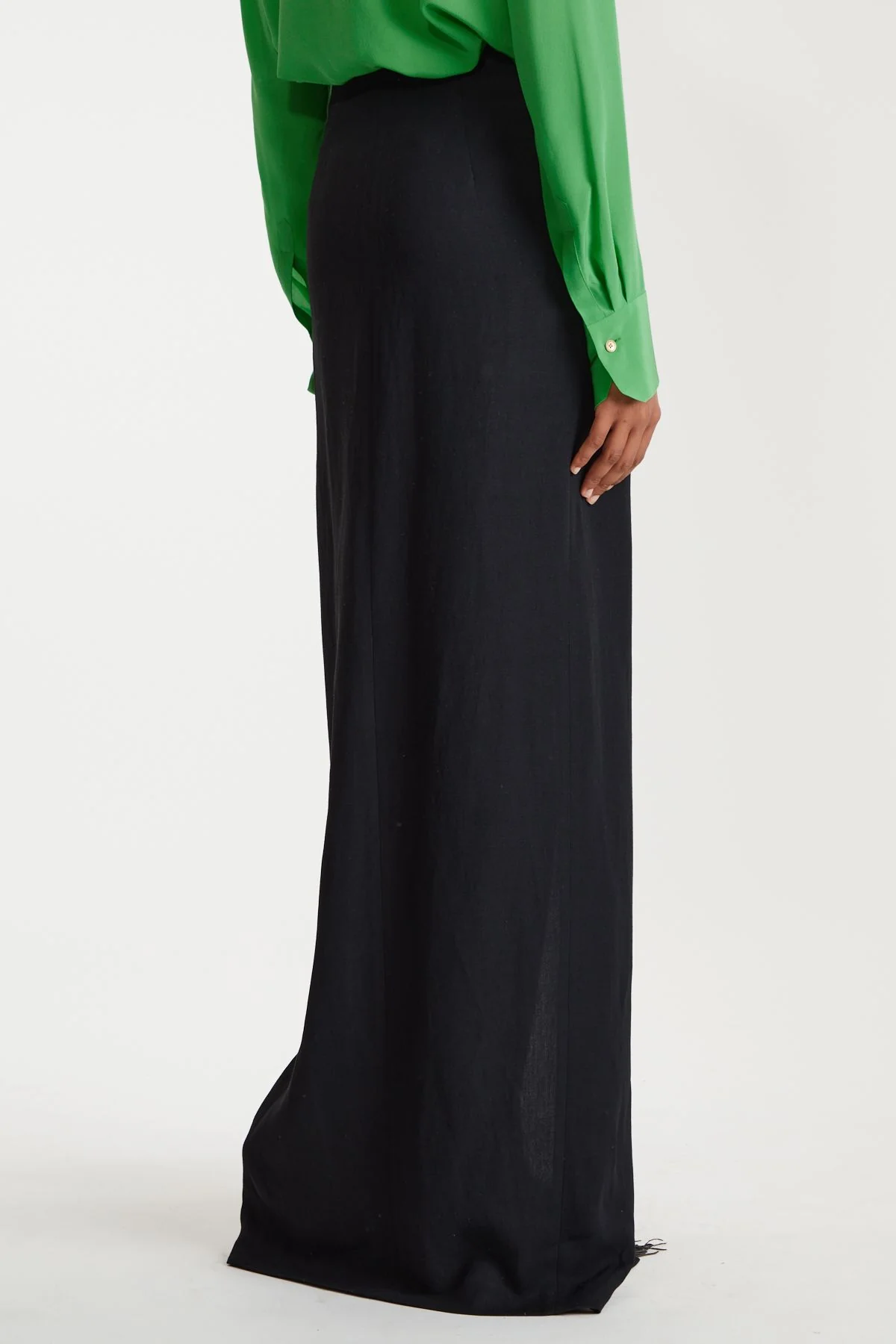 Petar Petrov Slim Fit Maxi Skirt Front Closure - Black - Image 4