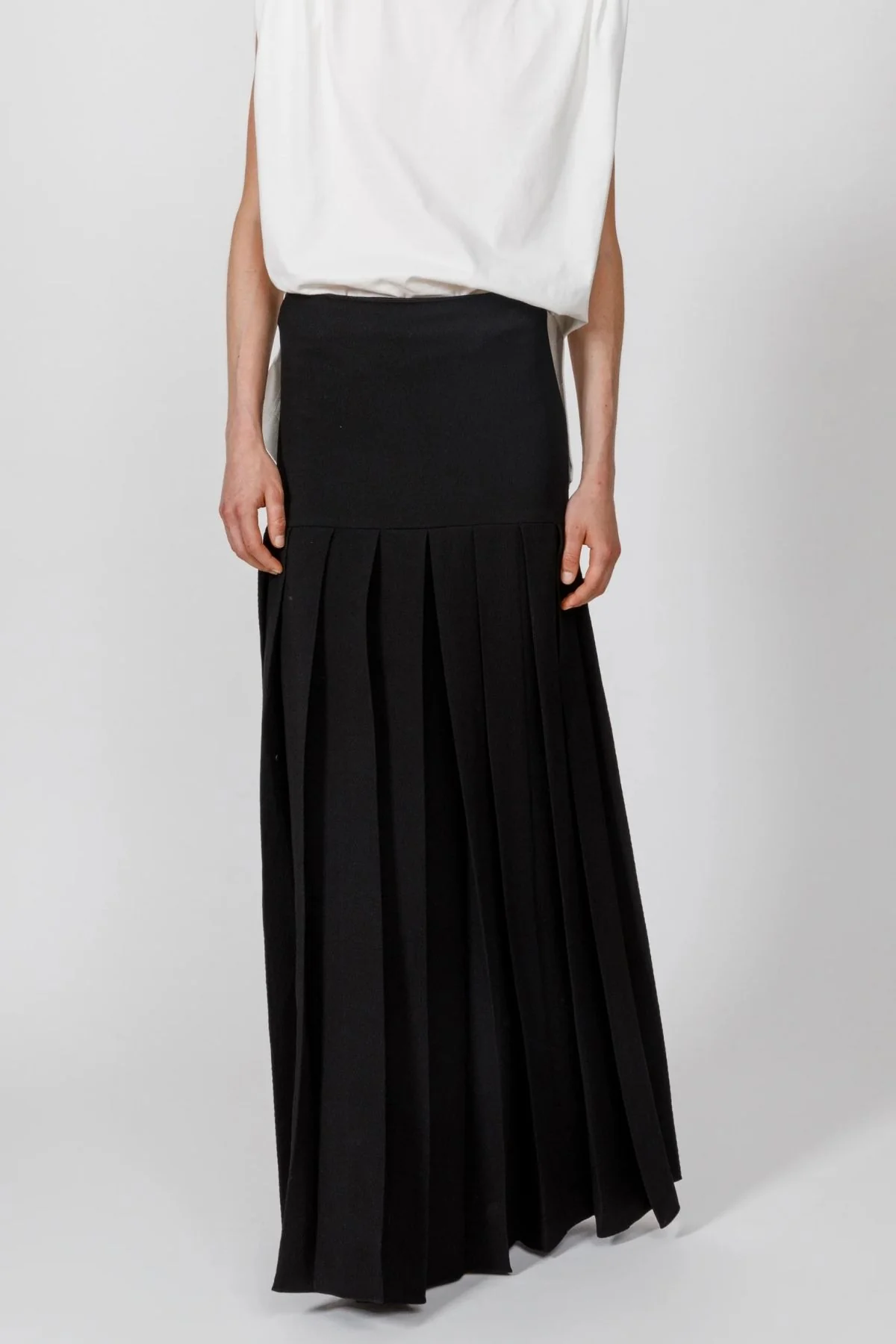 Petar Petrov Soft Noise Pleated Skirt - Black - Image 4