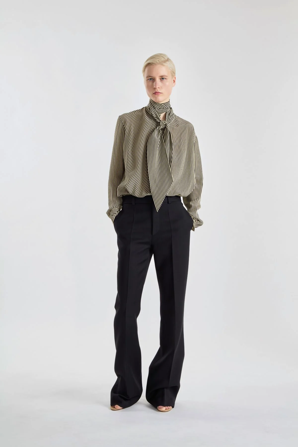 Petar Petrov The Drift Blouse - Ivory Black Stripe