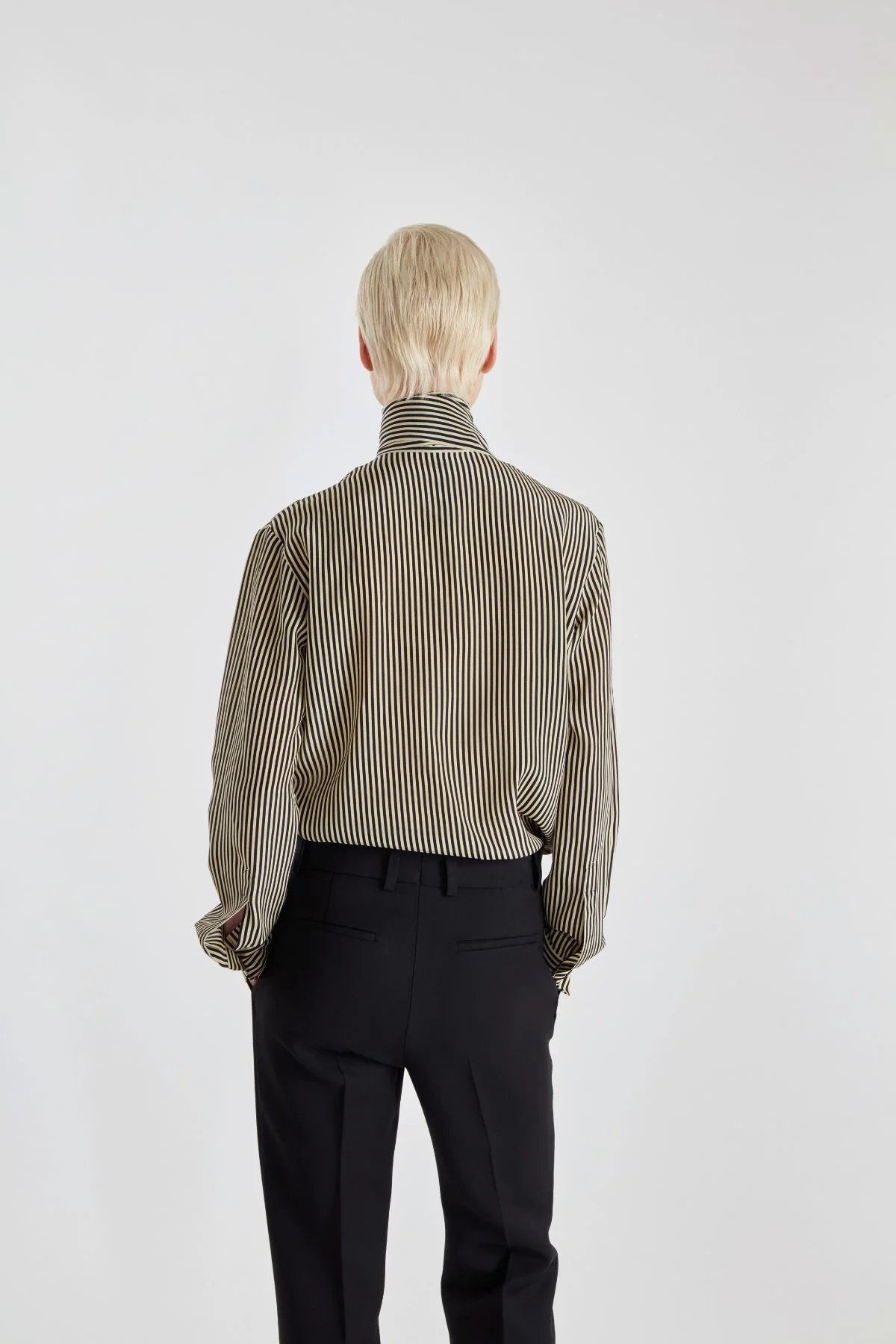 Petar Petrov The Drift Blouse - Ivory Black Stripe - Image 3