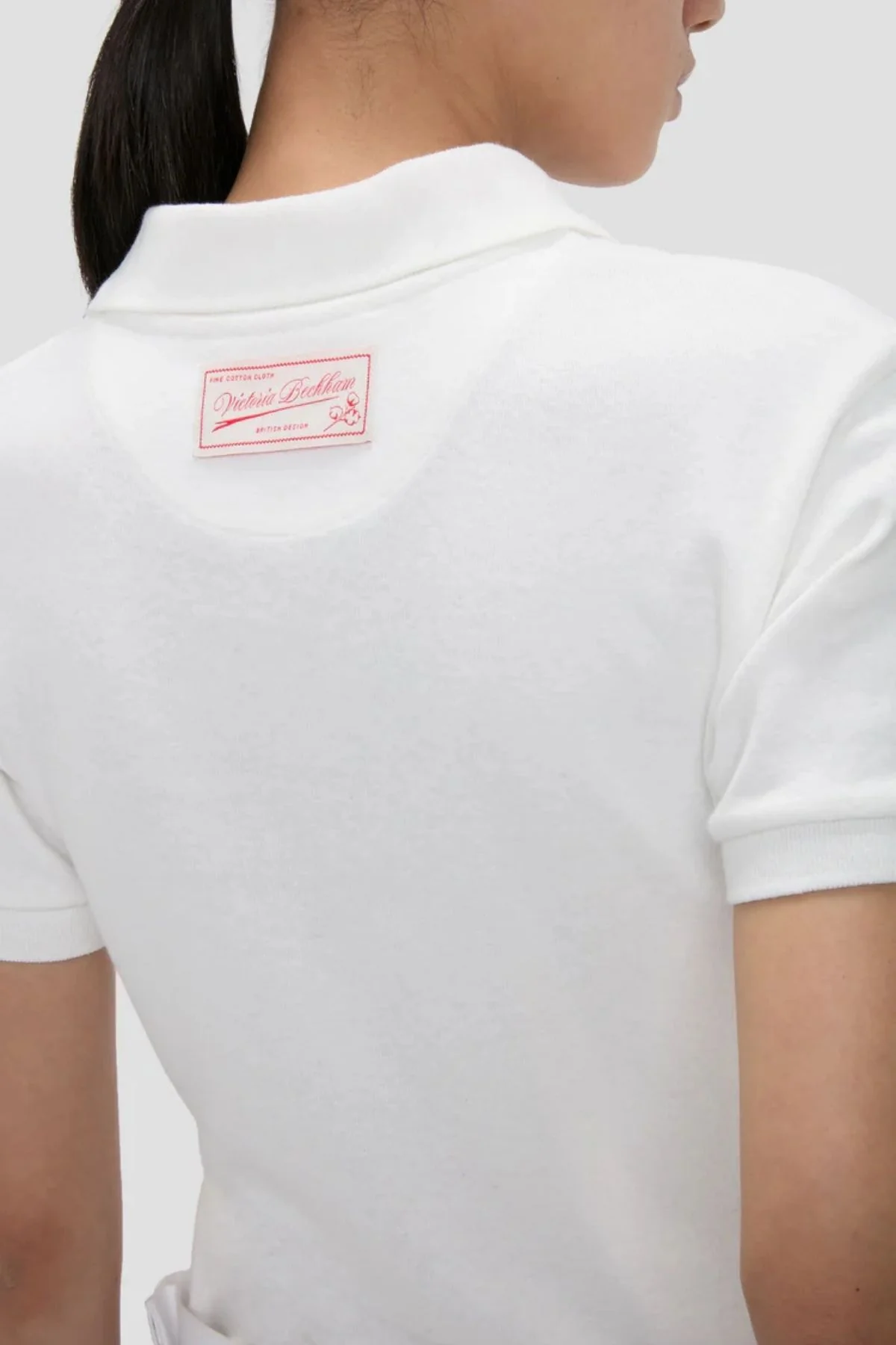 Victoria Beckham Polo Collar Top - White - Image 5