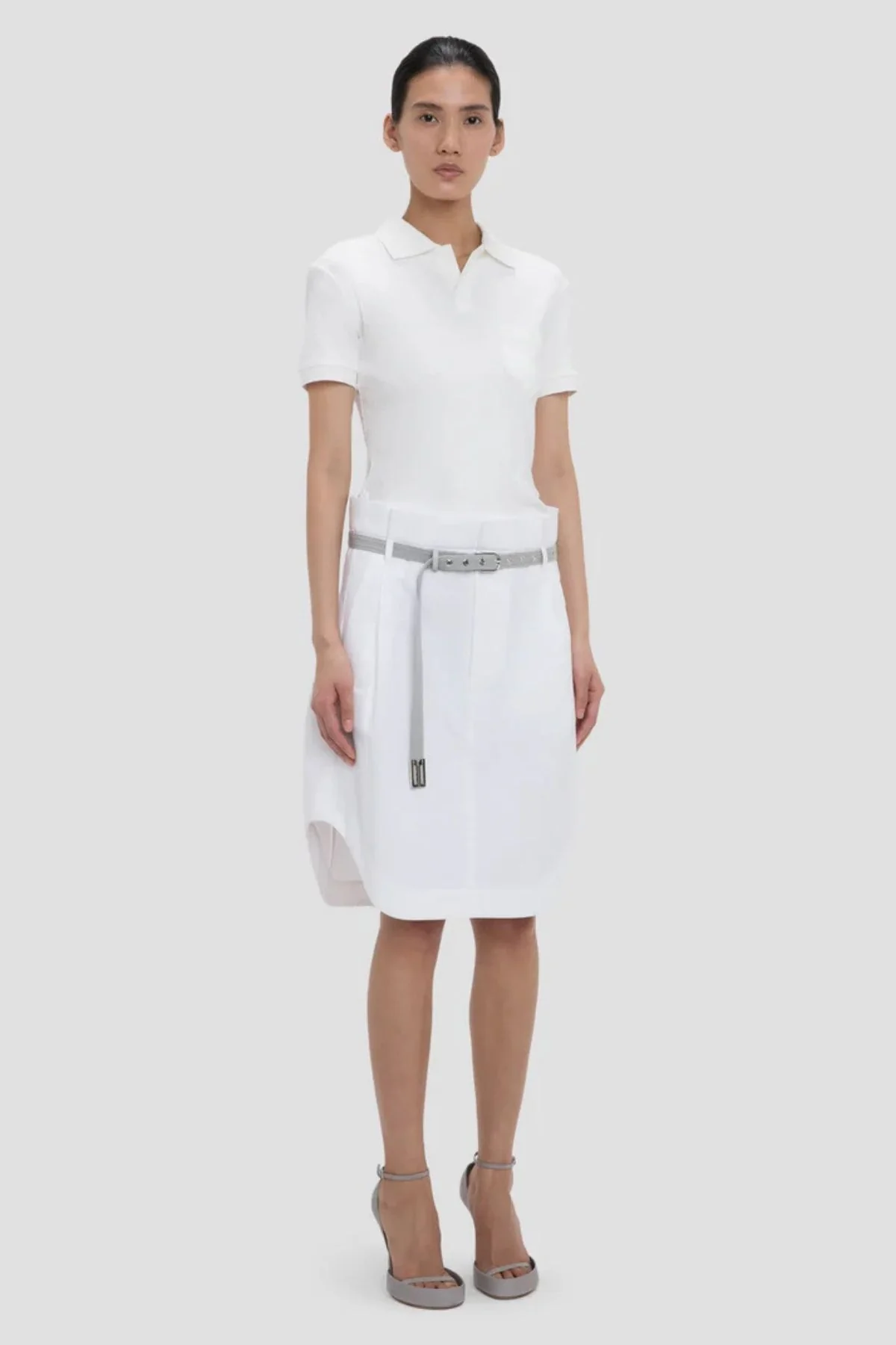 Victoria Beckham Polo Collar Top - White - Image 6