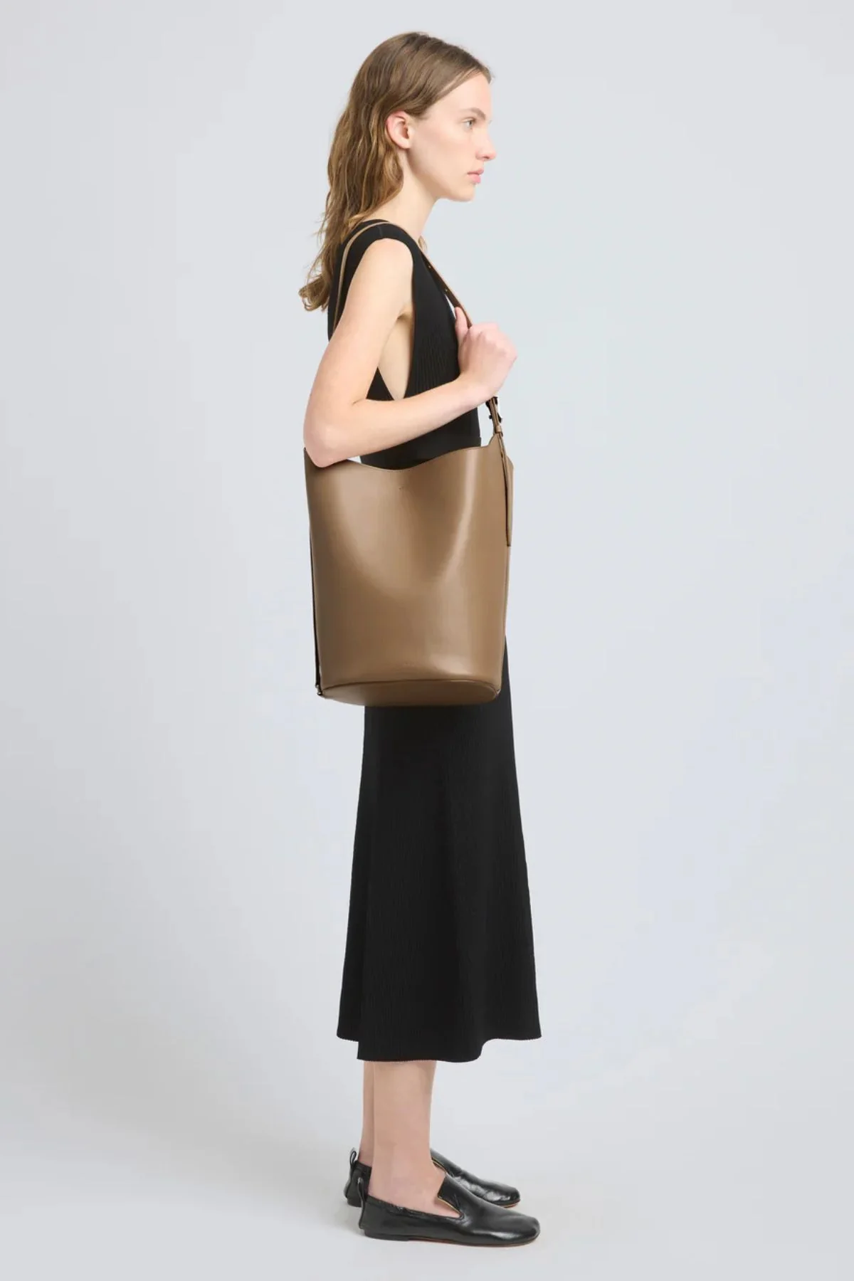 Proenza Schouler Brant Bucket Bag in Smooth Calf - Cumin - Image 3